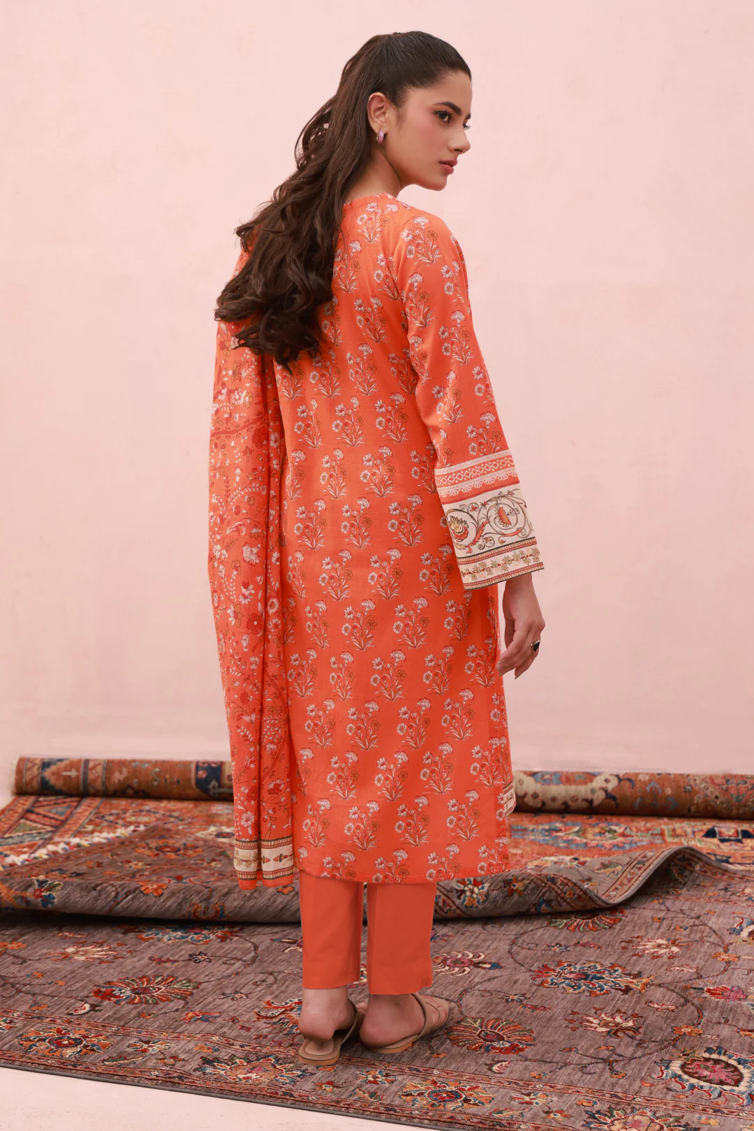 Embroidered Kurta Dupatta Trouser - 1962 - Image 5