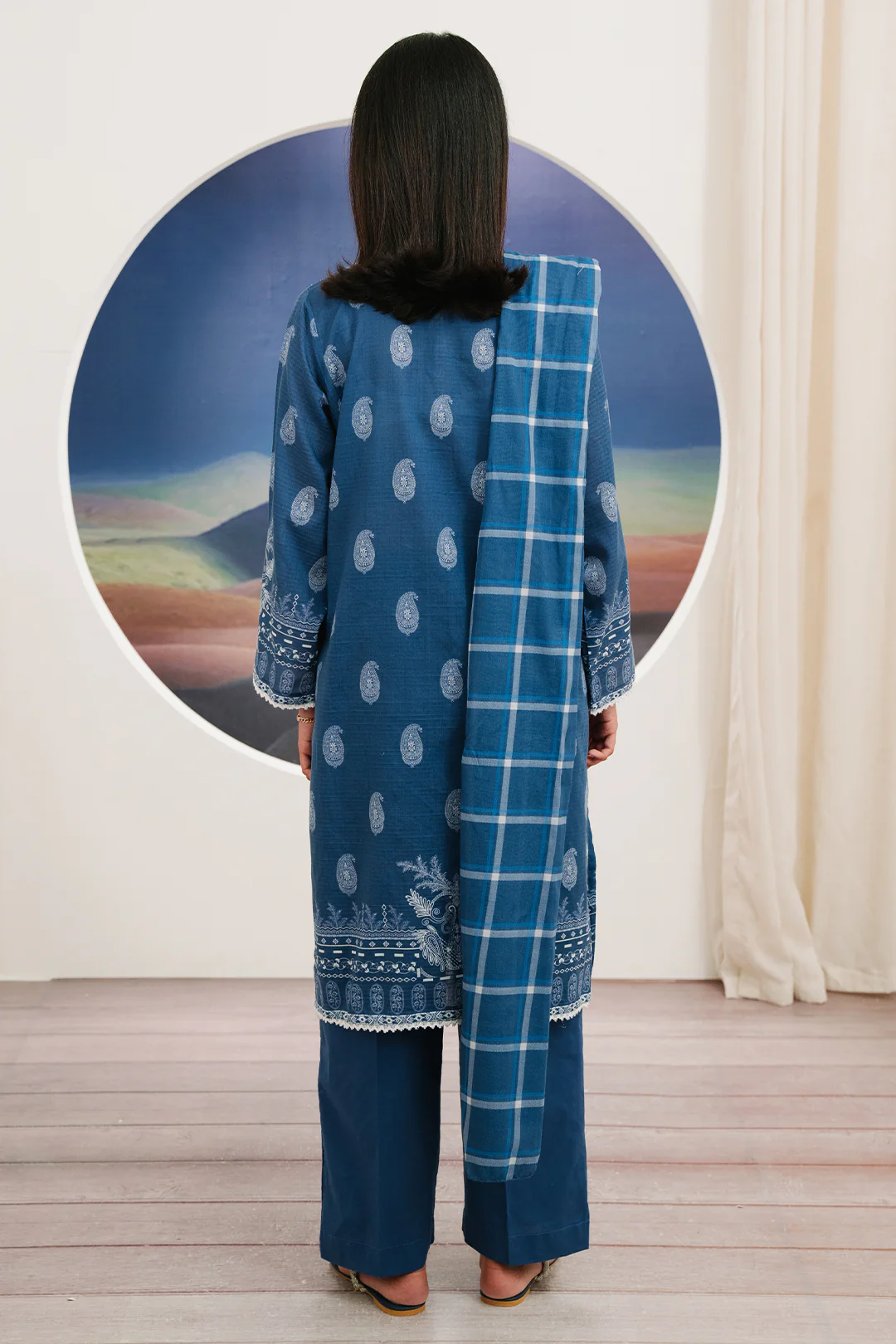 Embroidered Kurta Dupatta Trouser - 1964 - Image 6