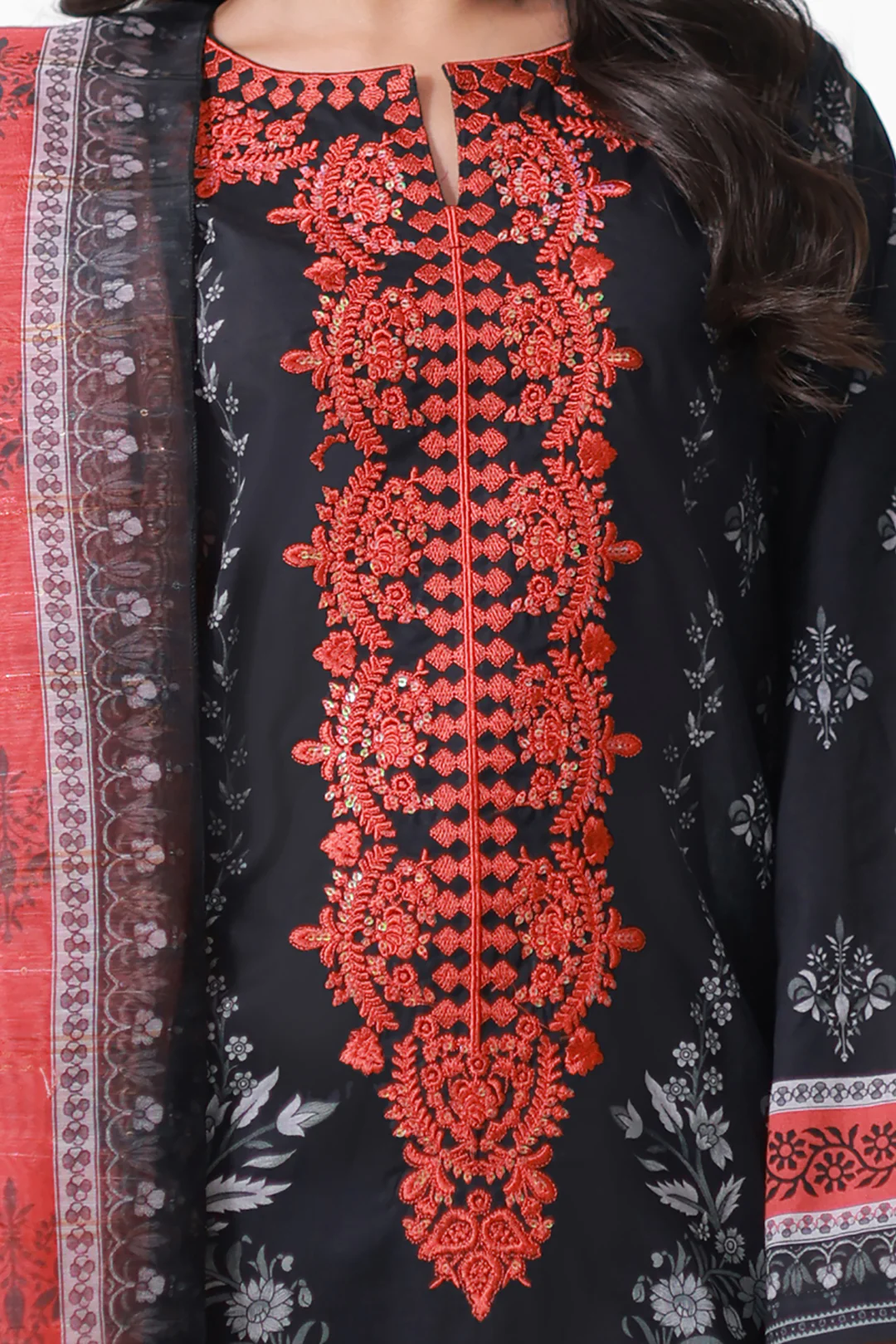 Embroidered Kurta Dupatta Trouser - 1966 - Image 4