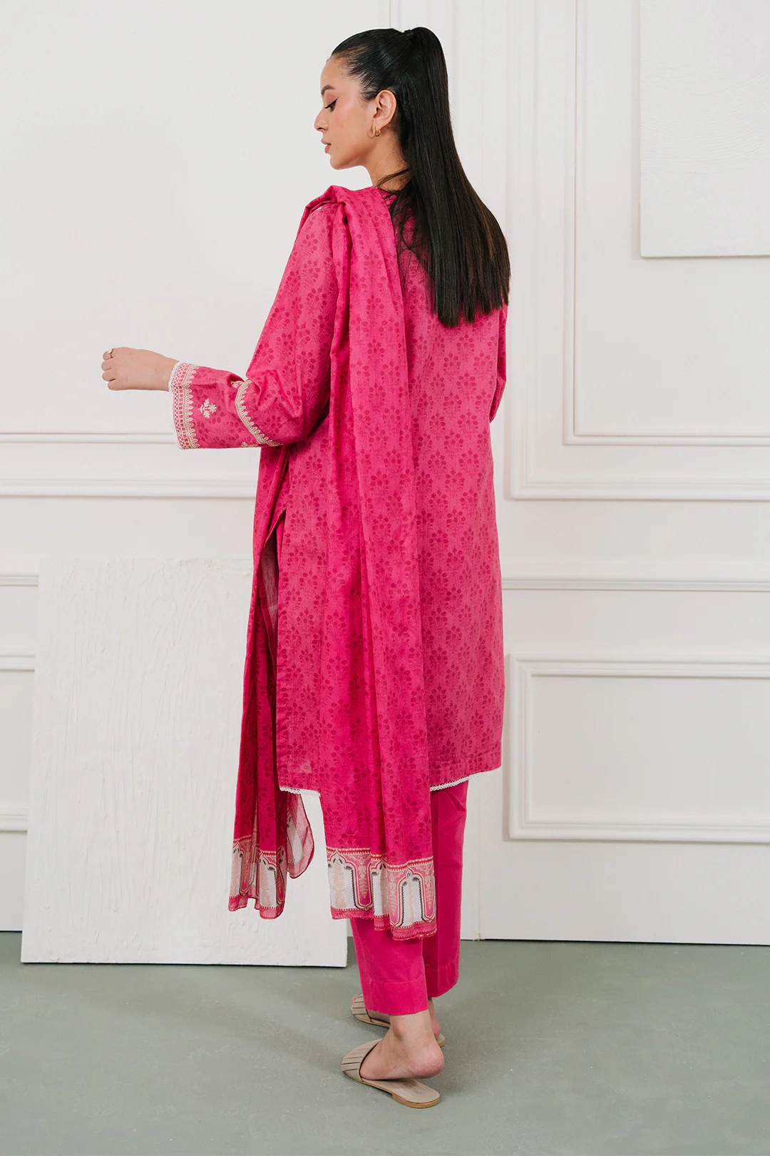 Embroidered Kurta Dupatta Trouser - 1968 - Image 11