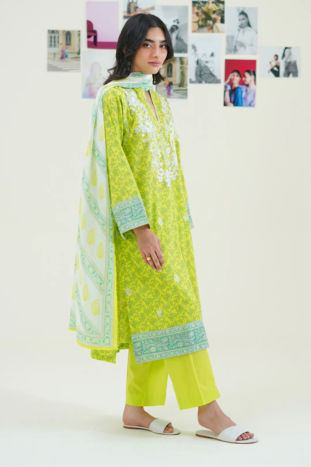 Embroidered Kurta Dupatta Trouser - 1970 - Image 3