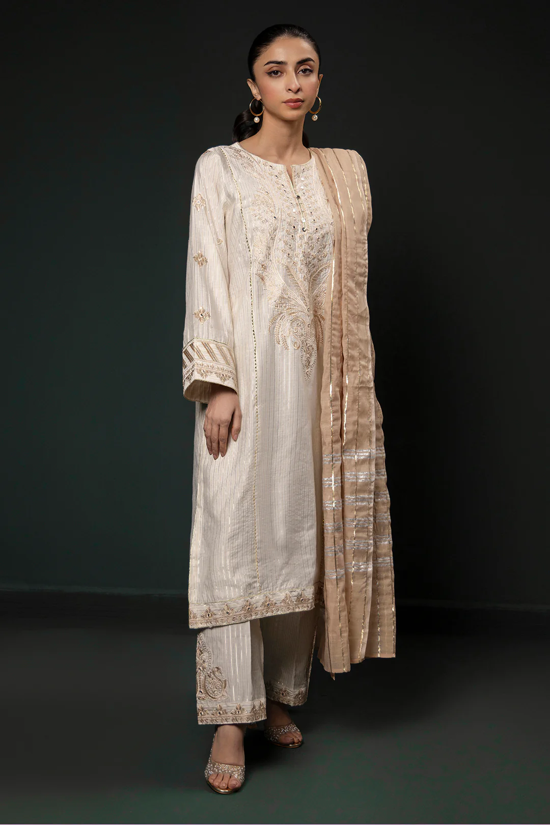 Embroidered Kurta Dupatta Trouser - 1996 - Image 2