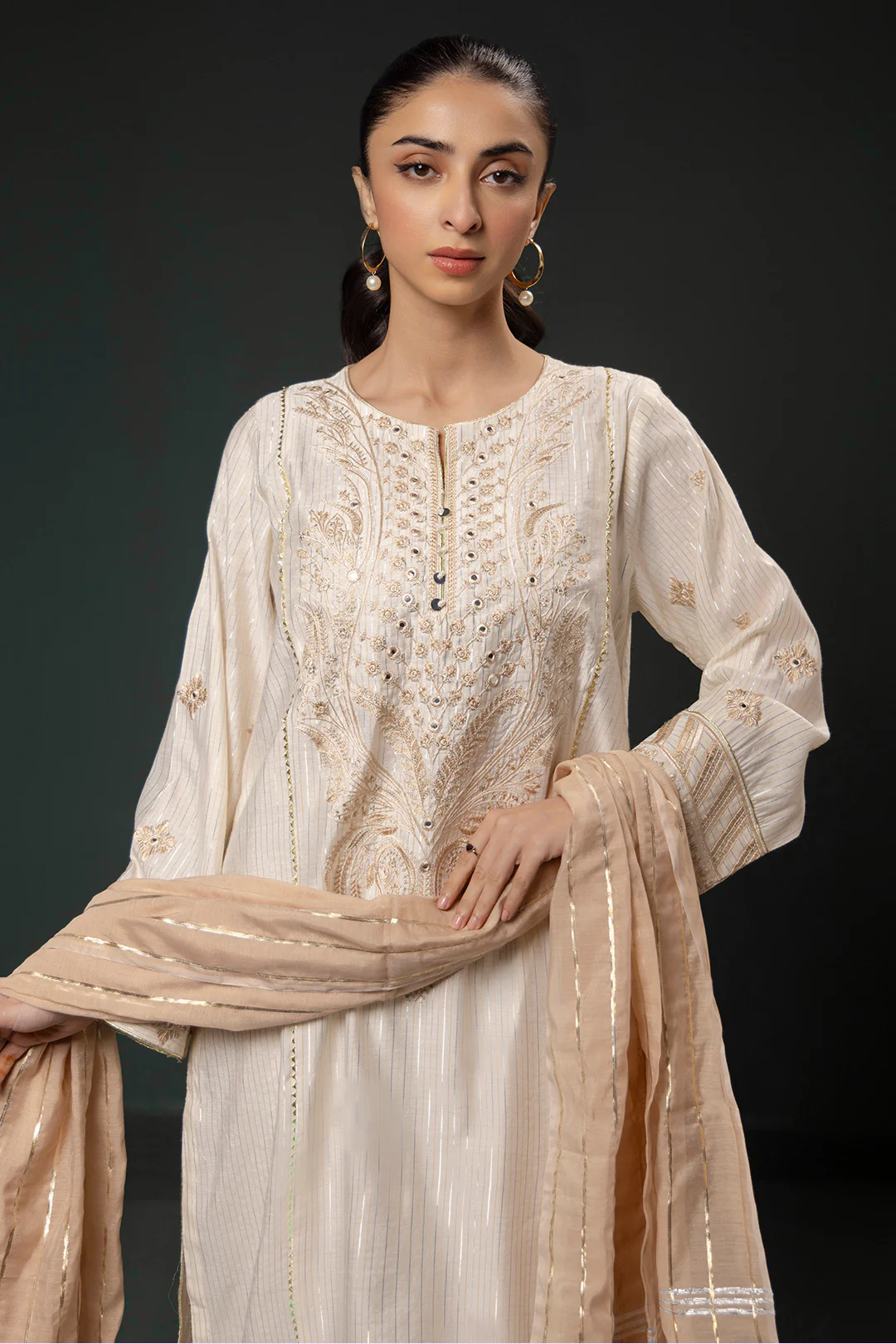 Embroidered Kurta Dupatta Trouser - 1996 - Image 4