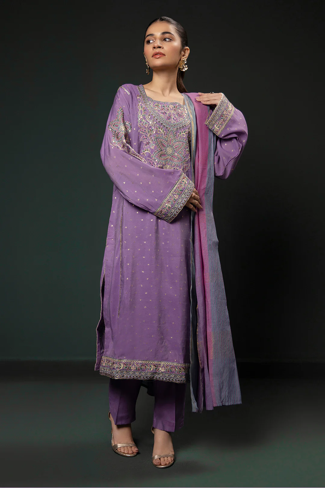 Embroidered Kurta Dupatta Trouser - 1997