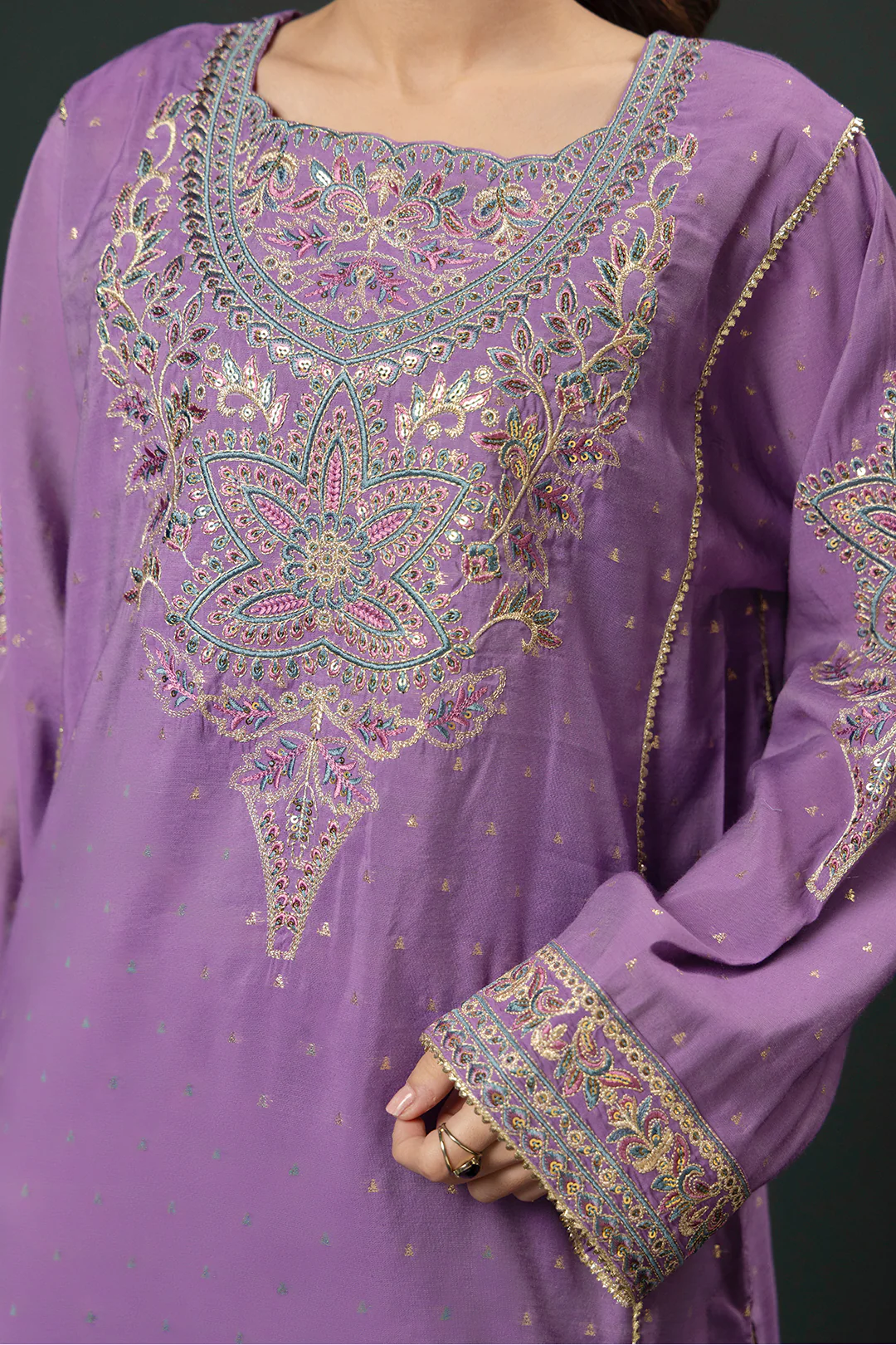 Embroidered Kurta Dupatta Trouser - 1997 - Image 3