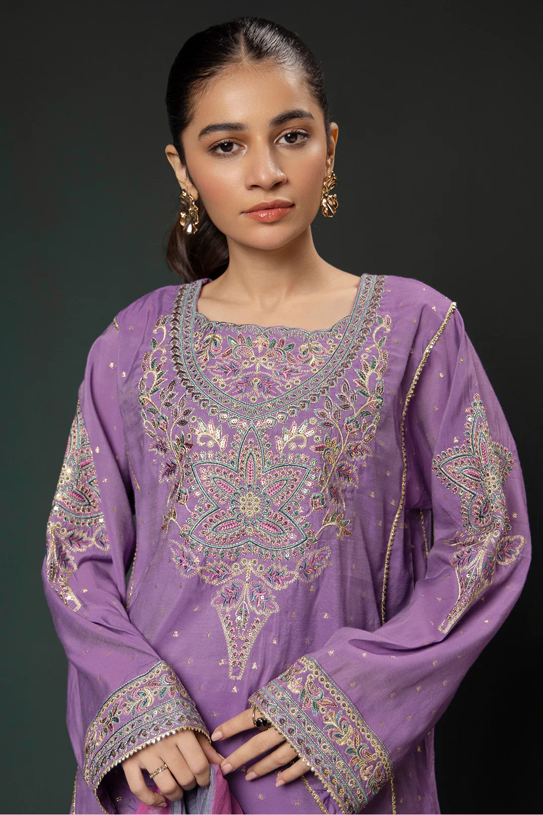 Embroidered Kurta Dupatta Trouser - 1997 - Image 4