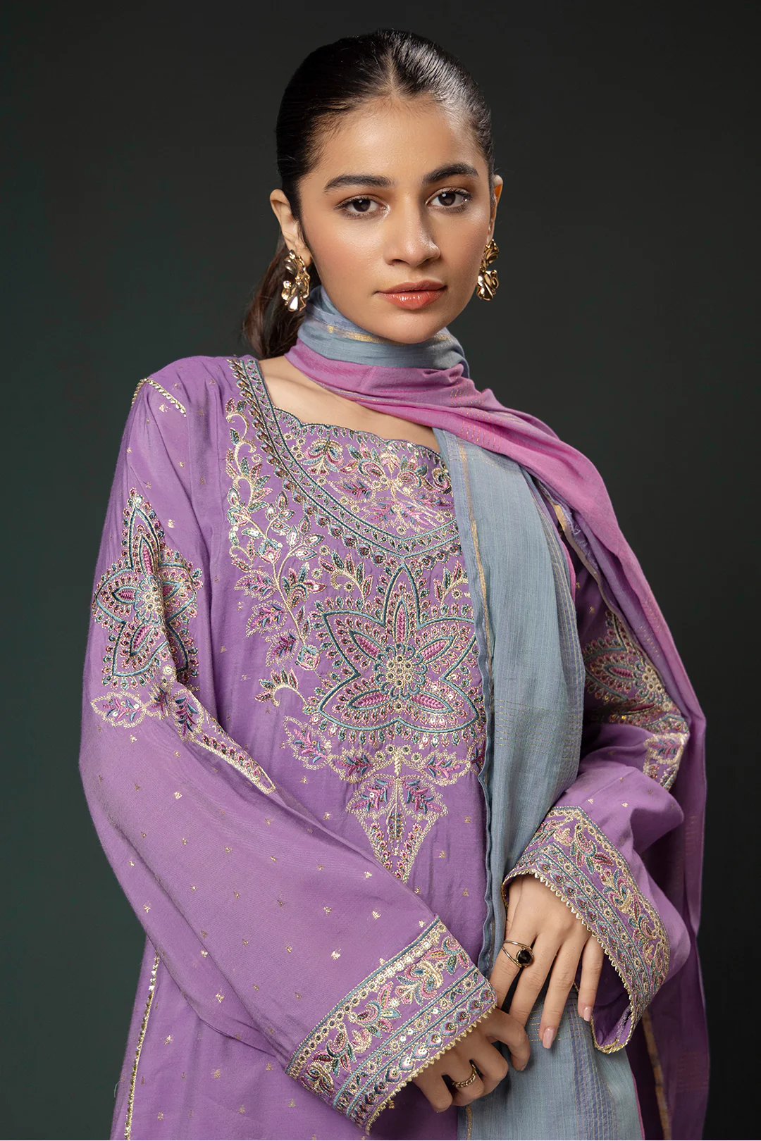 Embroidered Kurta Dupatta Trouser - 1997 - Image 5
