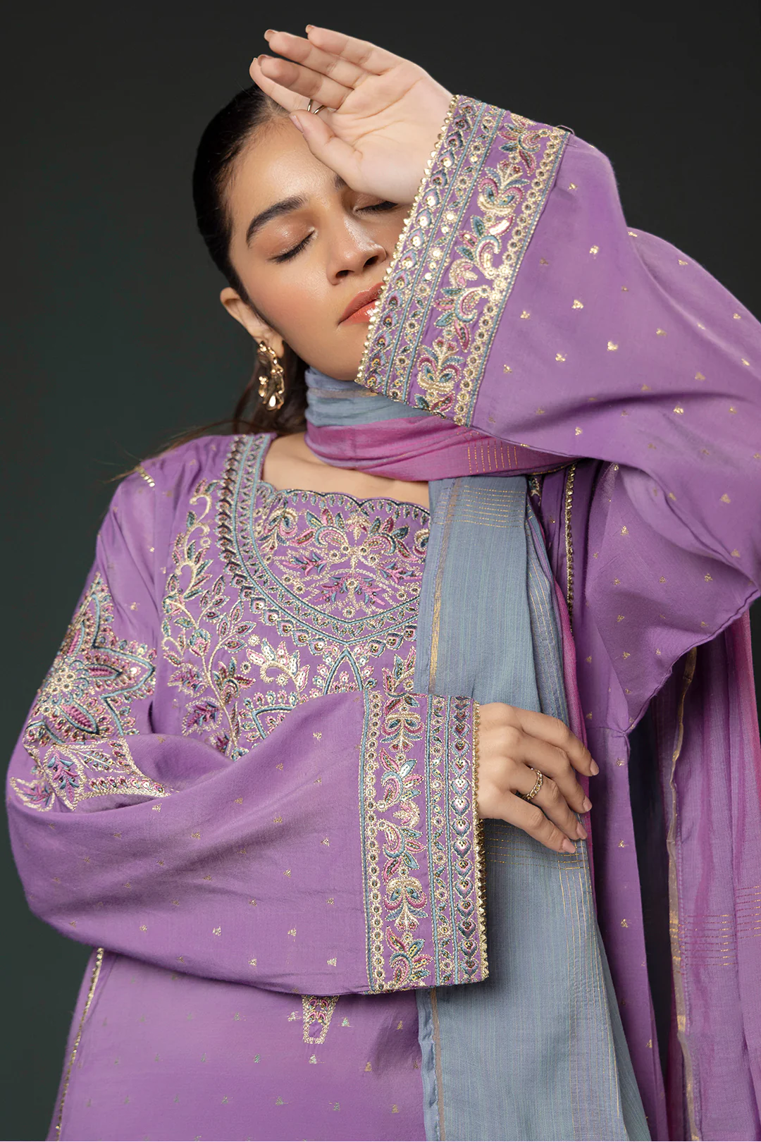 Embroidered Kurta Dupatta Trouser - 1997 - Image 6