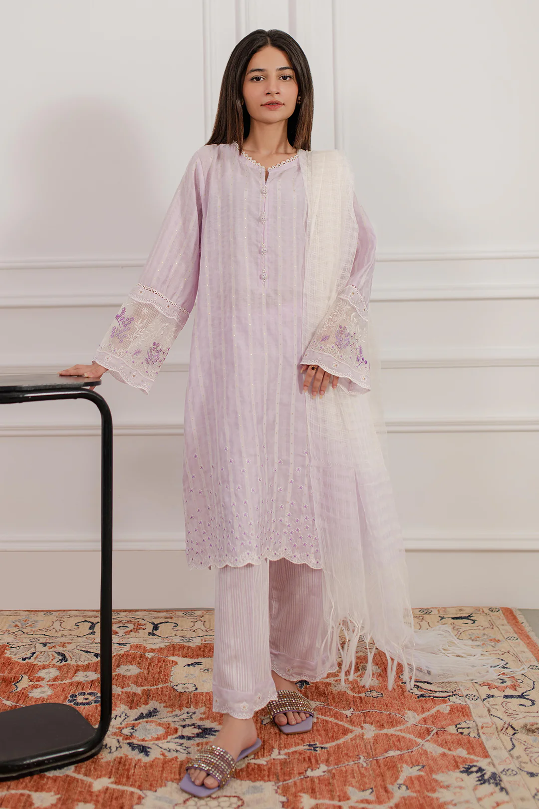 Embroidered Kurta Dupatta Trouser - 2000 - Image 2
