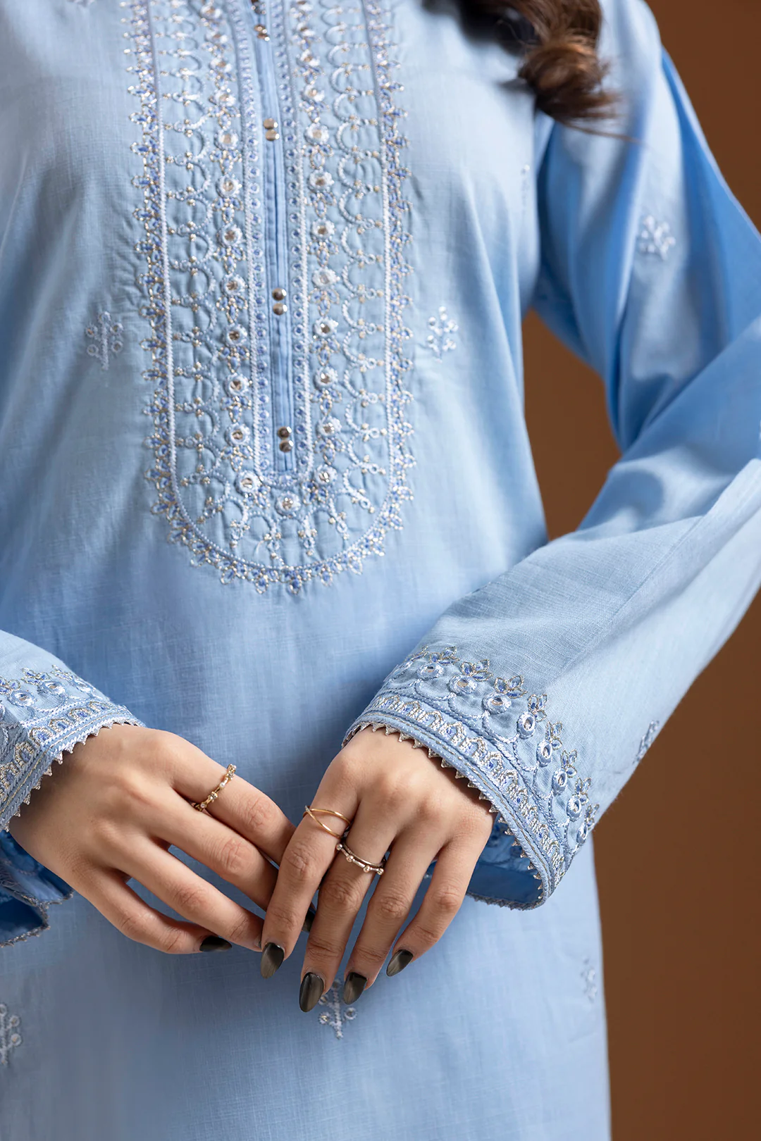 Embroidered Kurta Dupatta Trouser - 1491 - Image 5