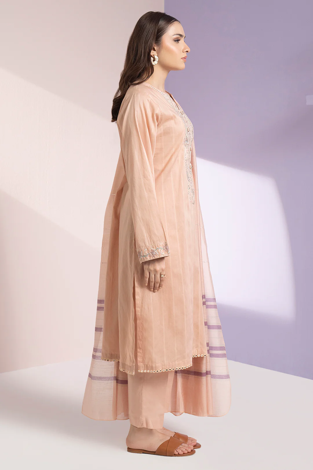 Embroidered Kurta Dupatta Trouser - 1494 - Image 6