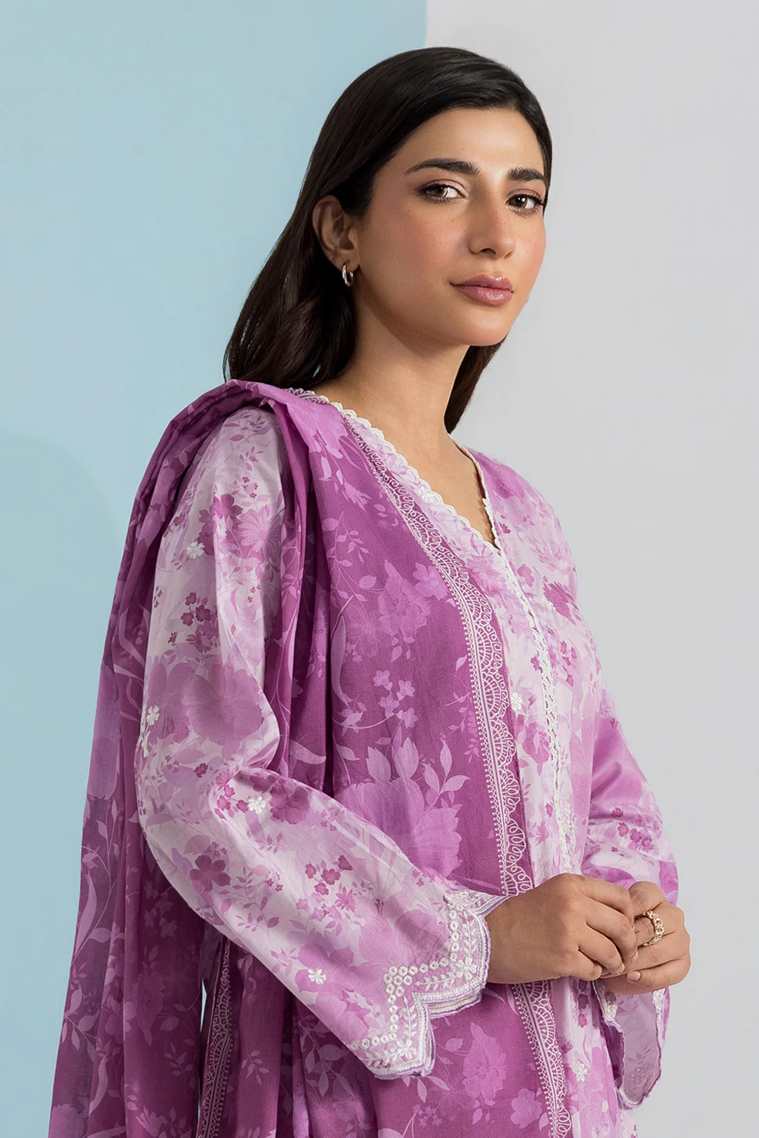 Embroidered Kurta Dupatta Trouser - 1520 - Image 2