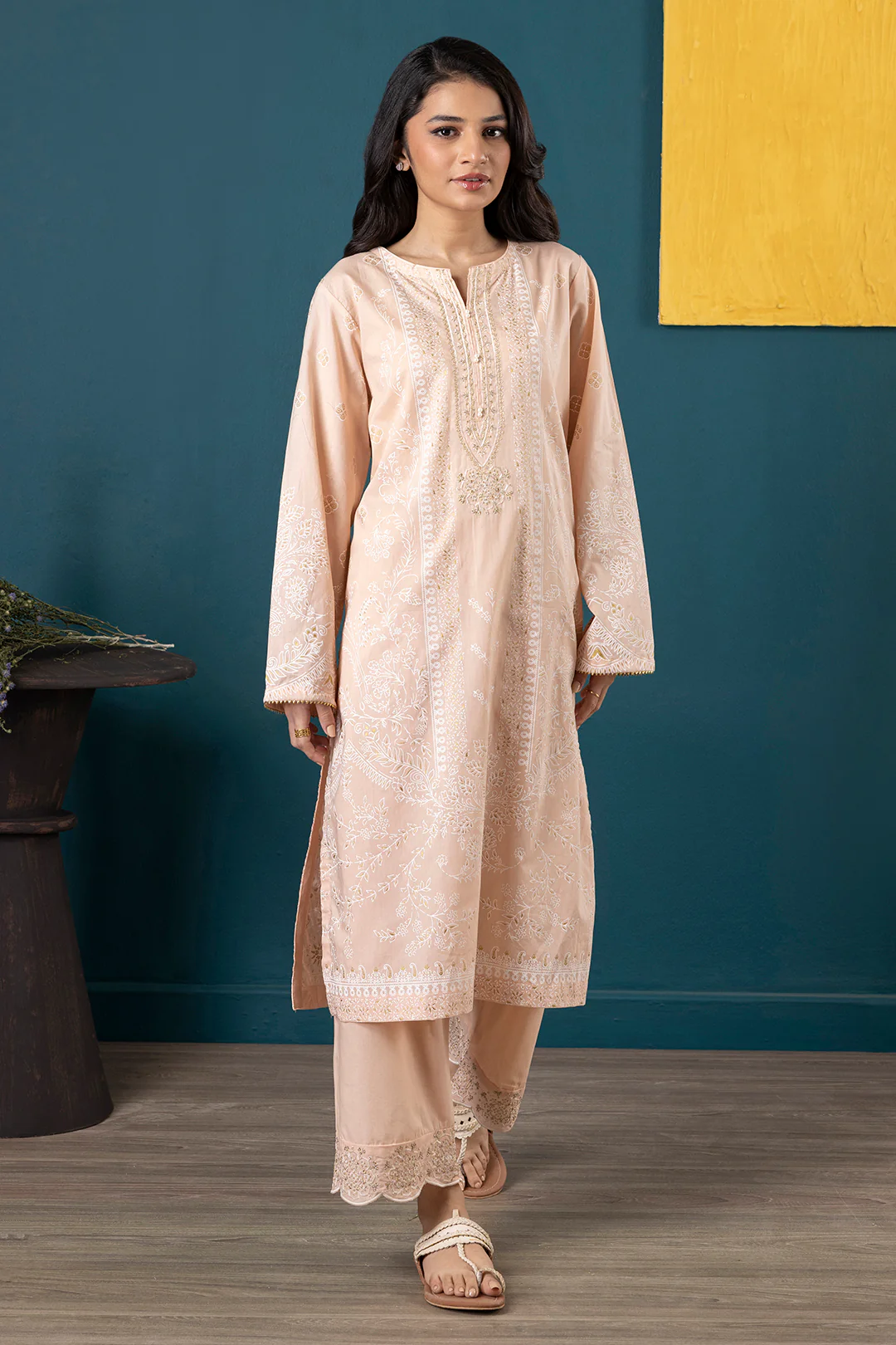 Embroidered Kurta Dupatta Trouser - 1521 - Image 3