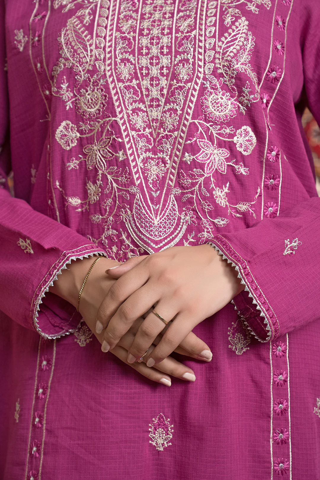 Embroidered Kurta Dupatta Trouser - 1579 - Image 5