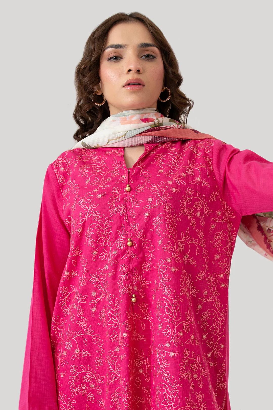 Embroidered Kurta Dupatta Trouser - 1627 - Image 2