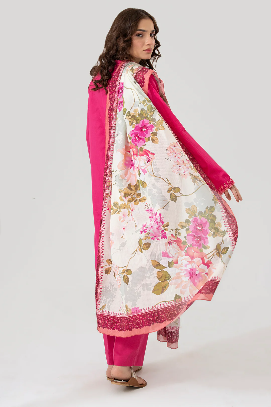 Embroidered Kurta Dupatta Trouser - 1627 - Image 7