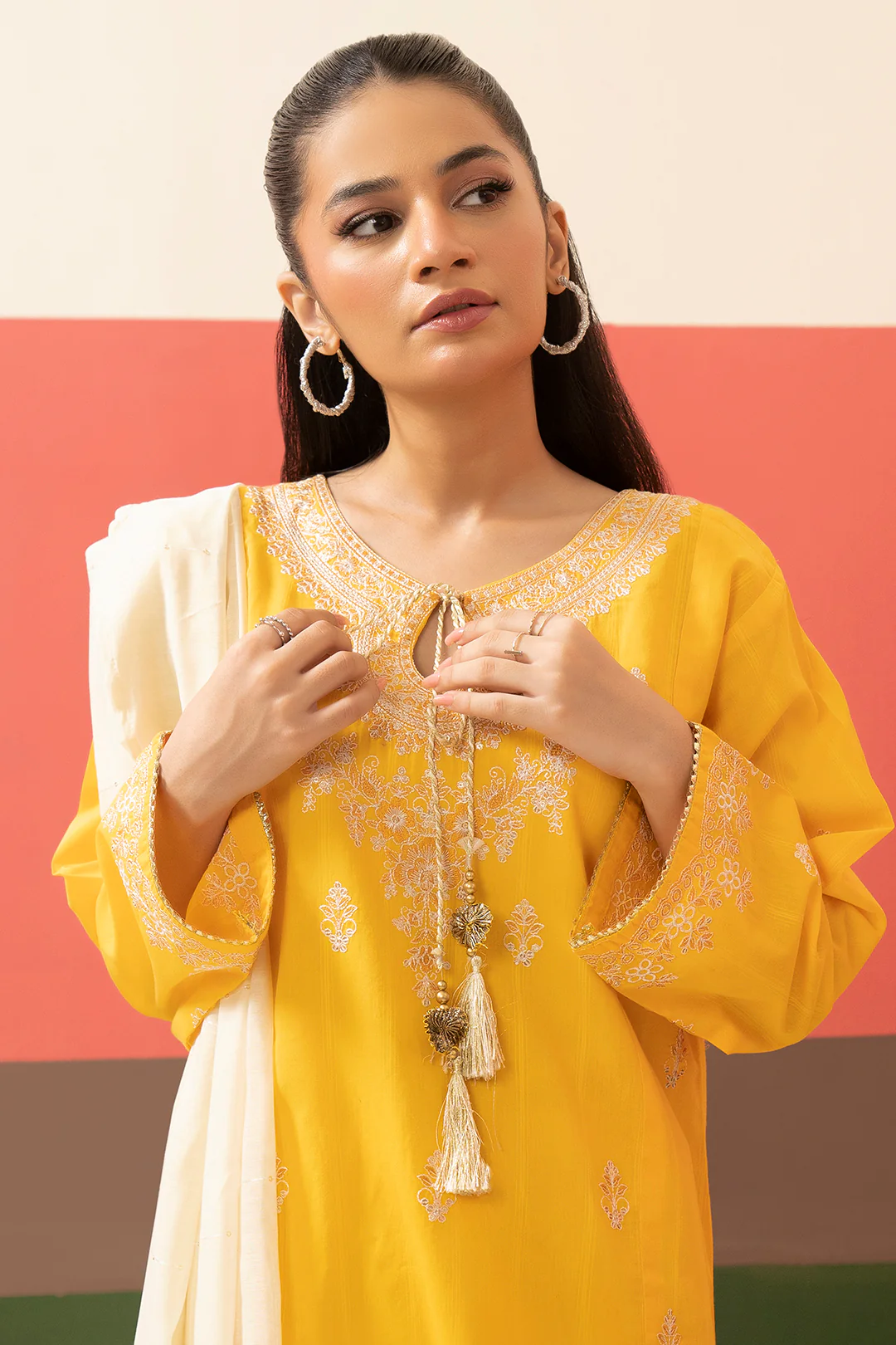 Embroidered Kurta Dupatta Trouser - 1631 - Image 6