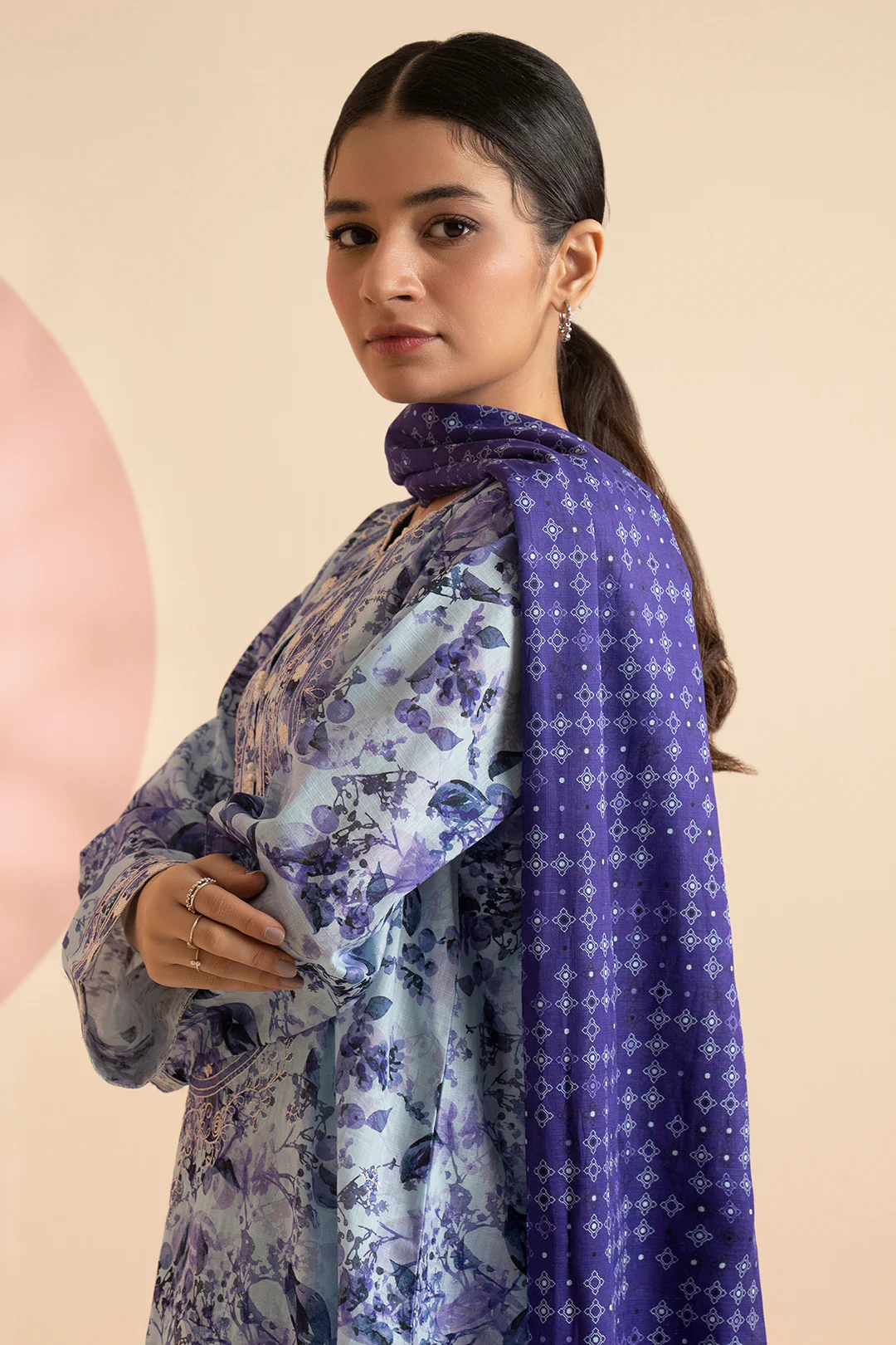 Embroidered Kurta Dupatta Trouser - 1632 - Image 2