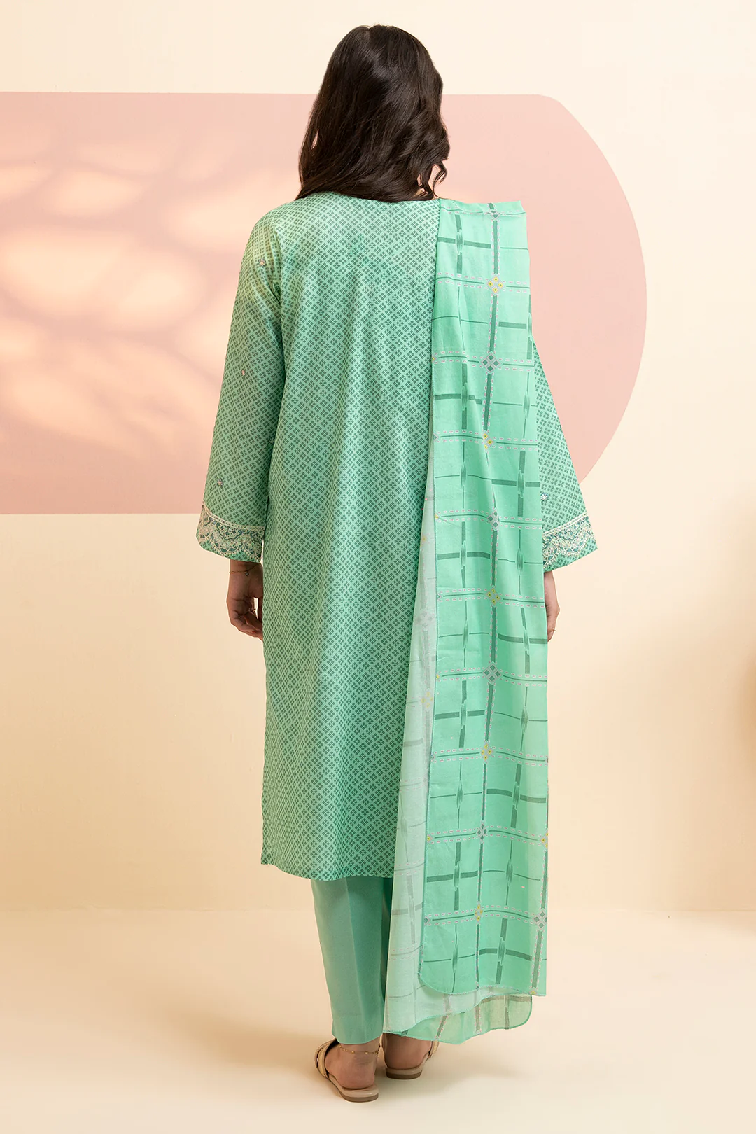 Embroidered Kurta Dupatta Trouser - 1710 - Image 9
