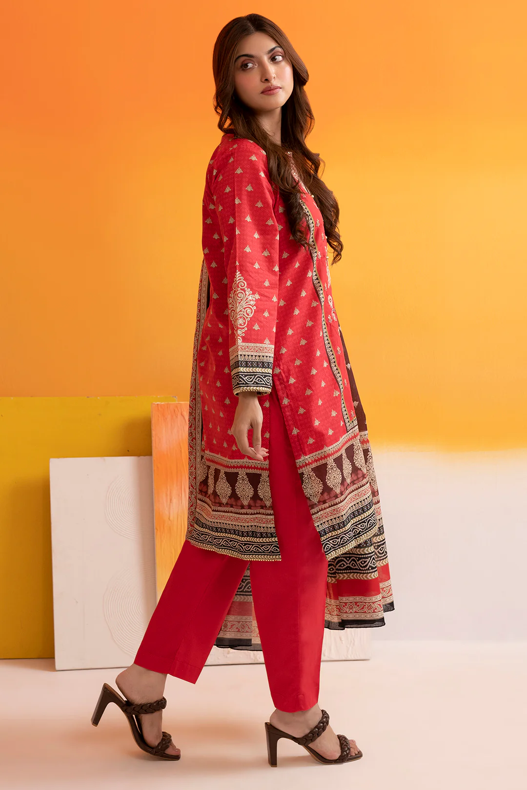 Embroidered Kurta Dupatta Trouser - 1713 - Image 6