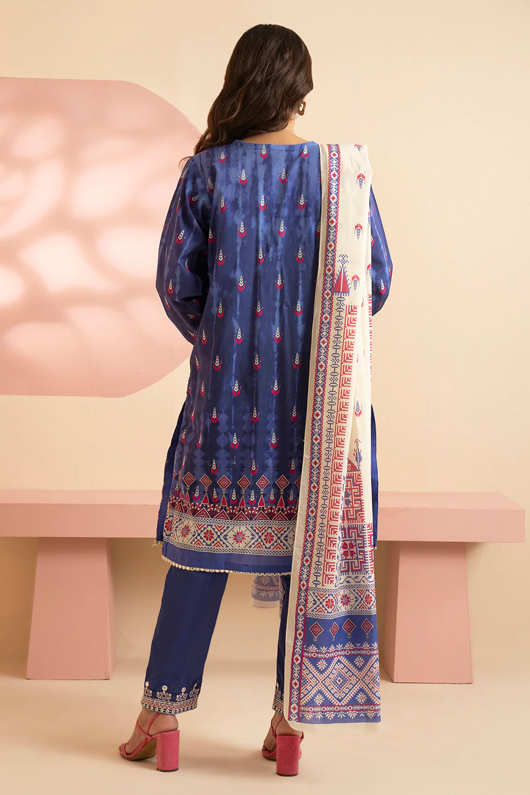 Embroidered Kurta Dupatta Trouser - 1715 - Image 8