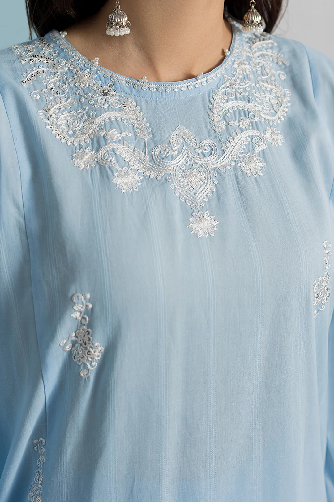 Embroidered Kurta Dupatta Trouser - 1717 - Image 6