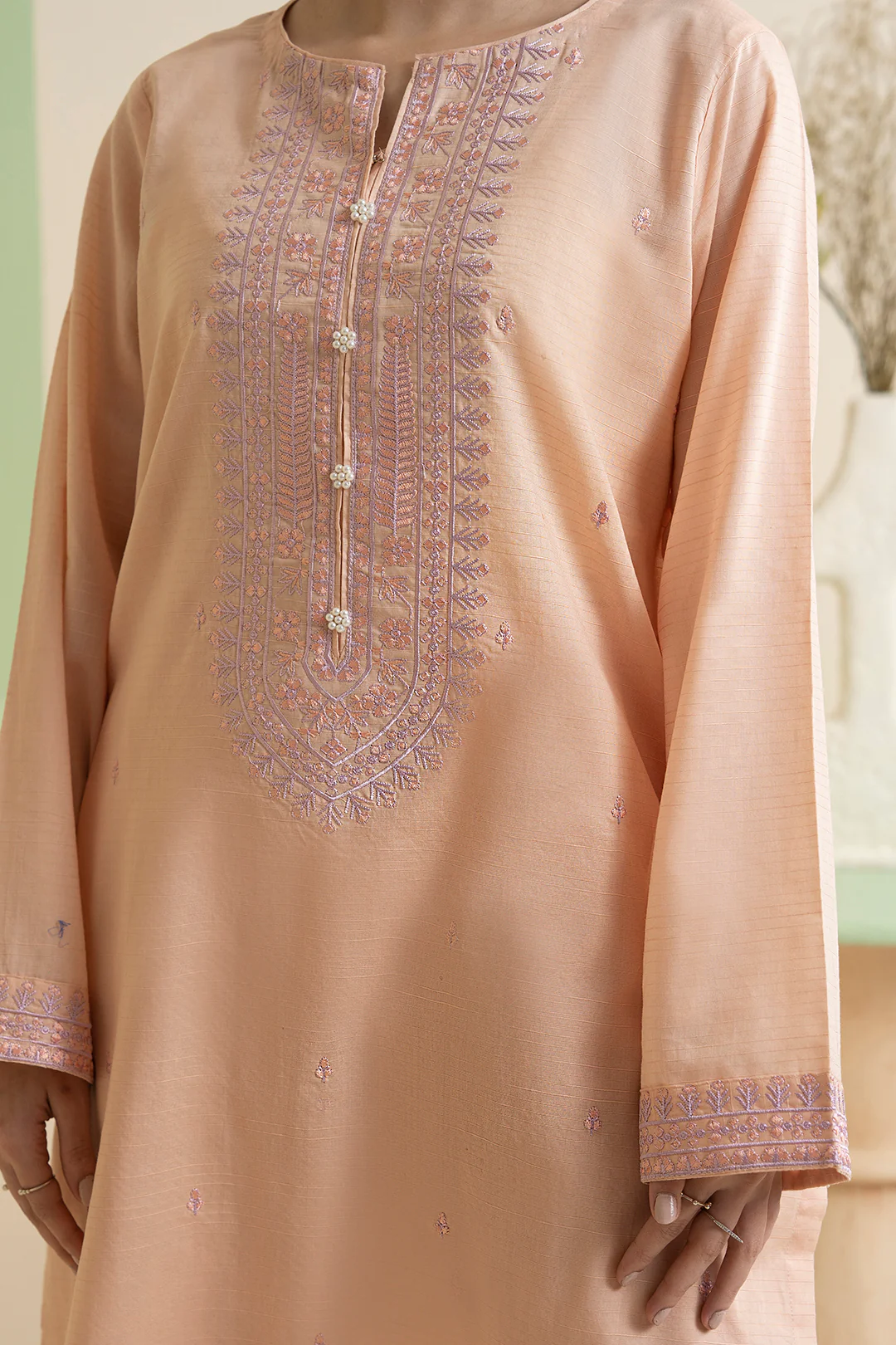 Embroidered Kurta Dupatta Trouser - 1718 - Image 6