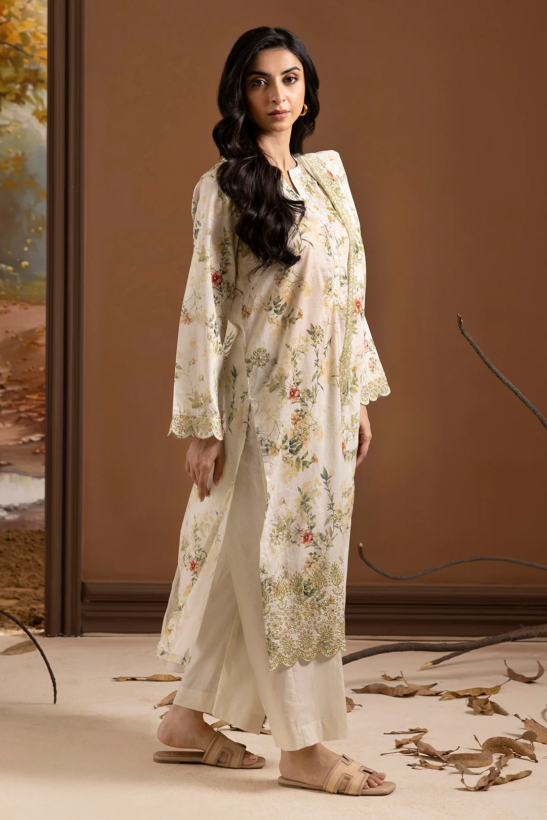 Embroidered Kurta Dupatta Trouser - 1783 - Image 5
