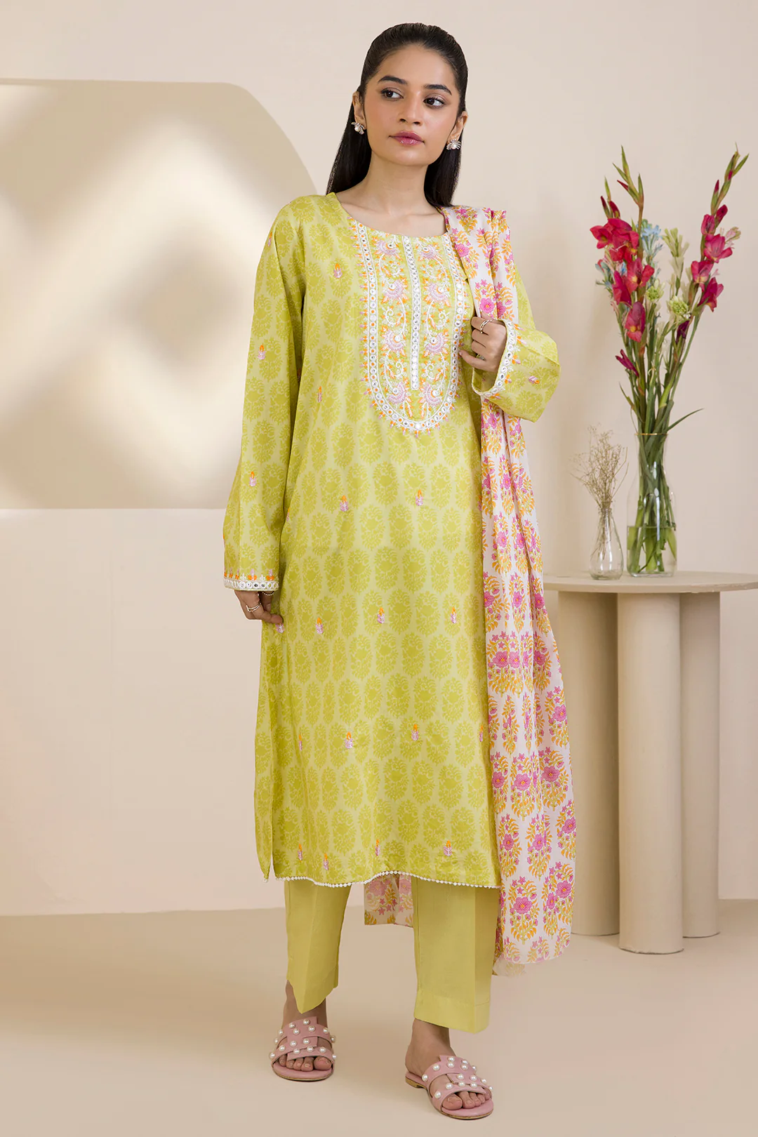 Embroidered Kurta Dupatta Trouser - 1787 - Image 3