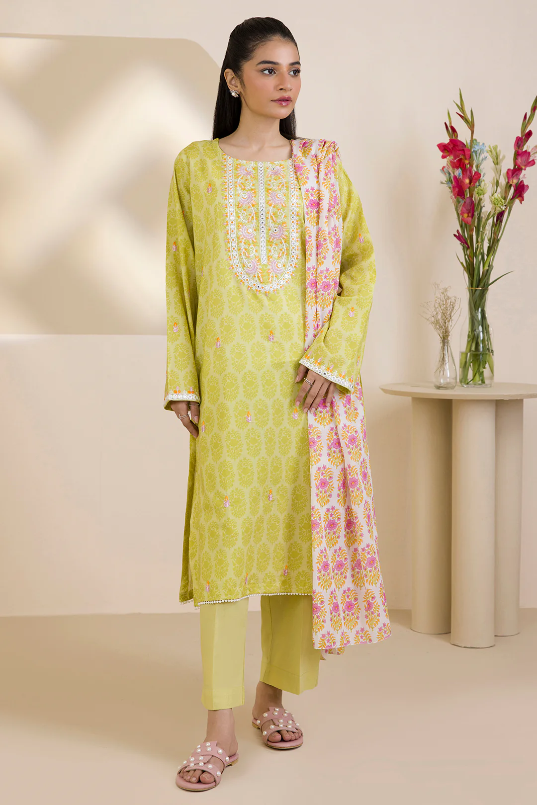 Embroidered Kurta Dupatta Trouser - 1787 - Image 7