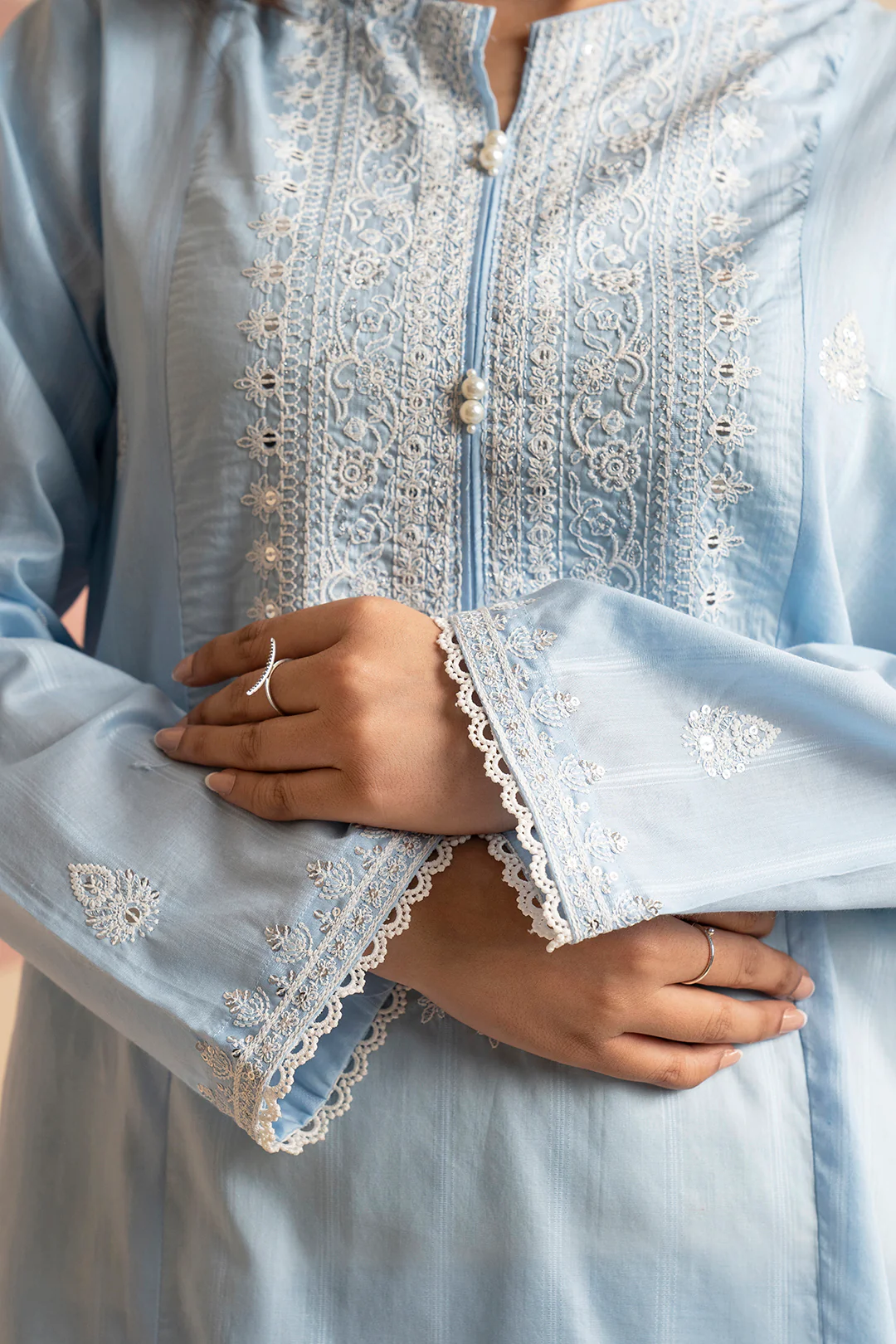 Embroidered Kurta Dupatta Trouser - 1788 - Image 4