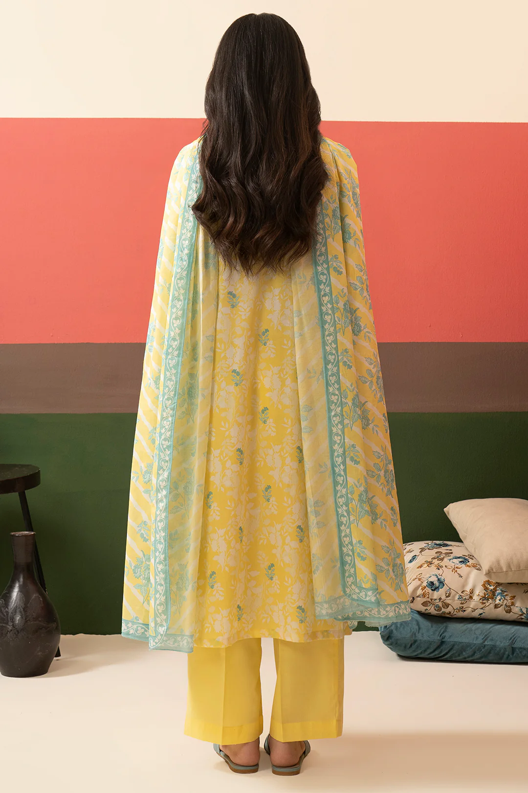 Embroidered Kurta Dupatta Trouser - 1831 - Image 11