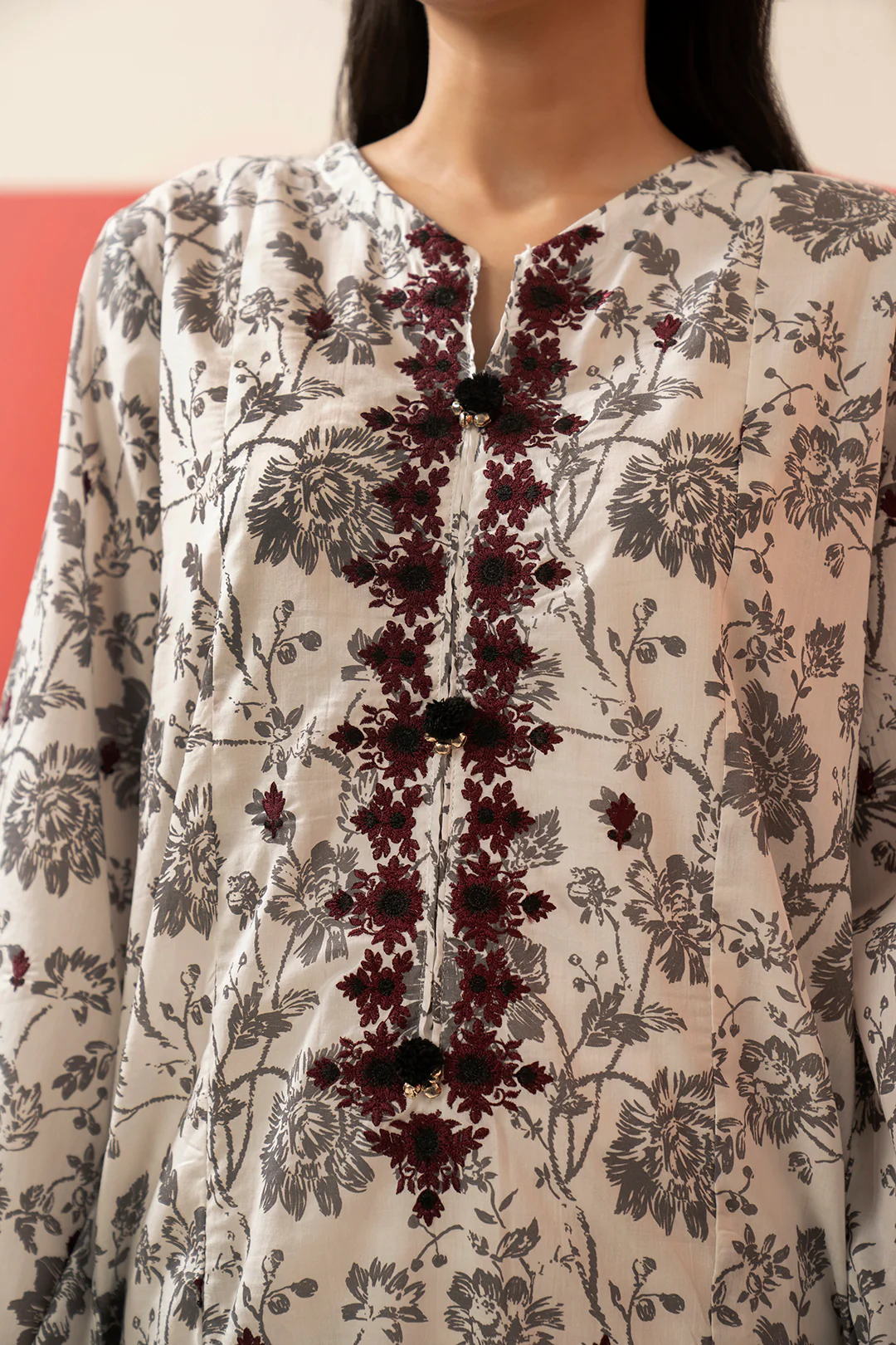Embroidered Kurta Dupatta Trouser - 1833 - Image 5