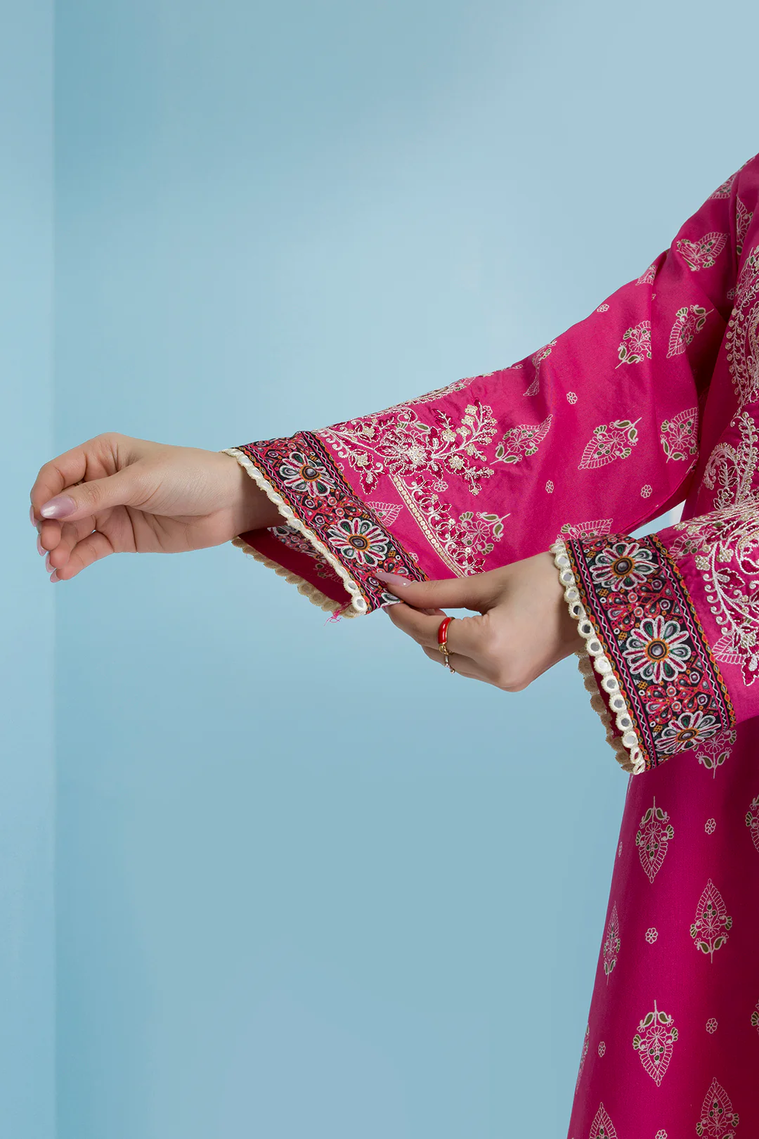 Embroidered Kurta Dupatta Trouser - 1834 - Image 3