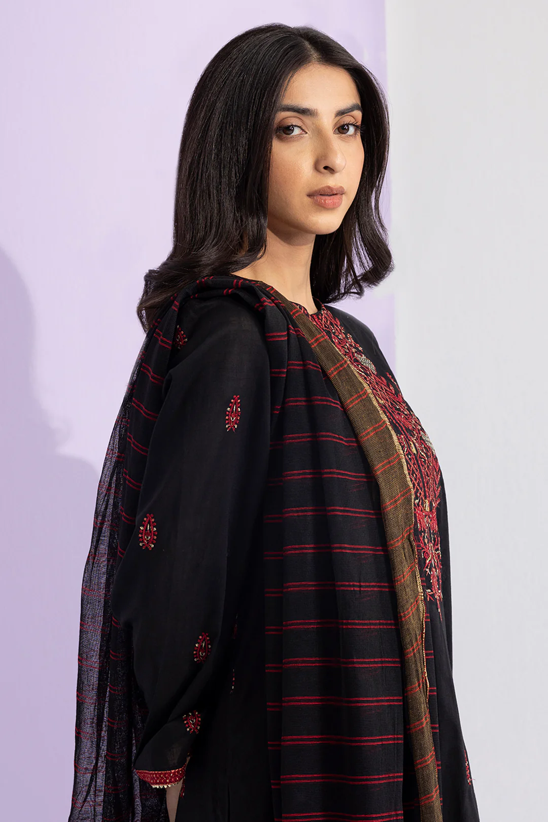 Embroidered Kurta Dupatta Trouser - 1869 - Image 2