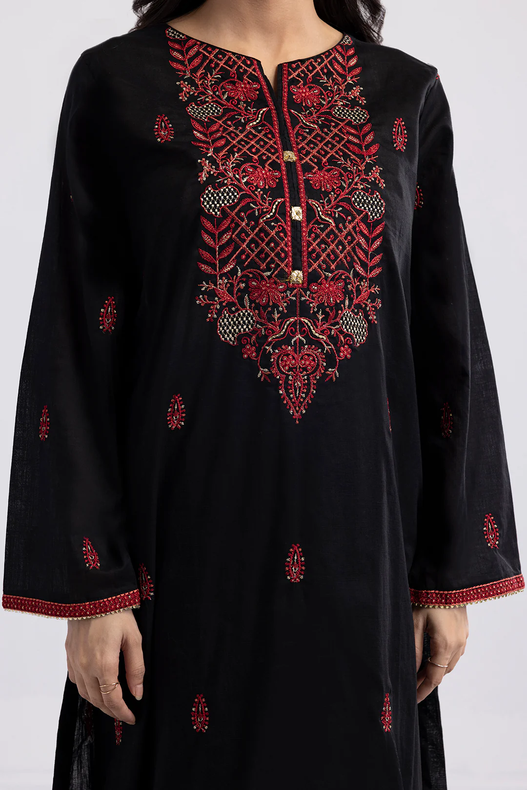 Embroidered Kurta Dupatta Trouser - 1869 - Image 3