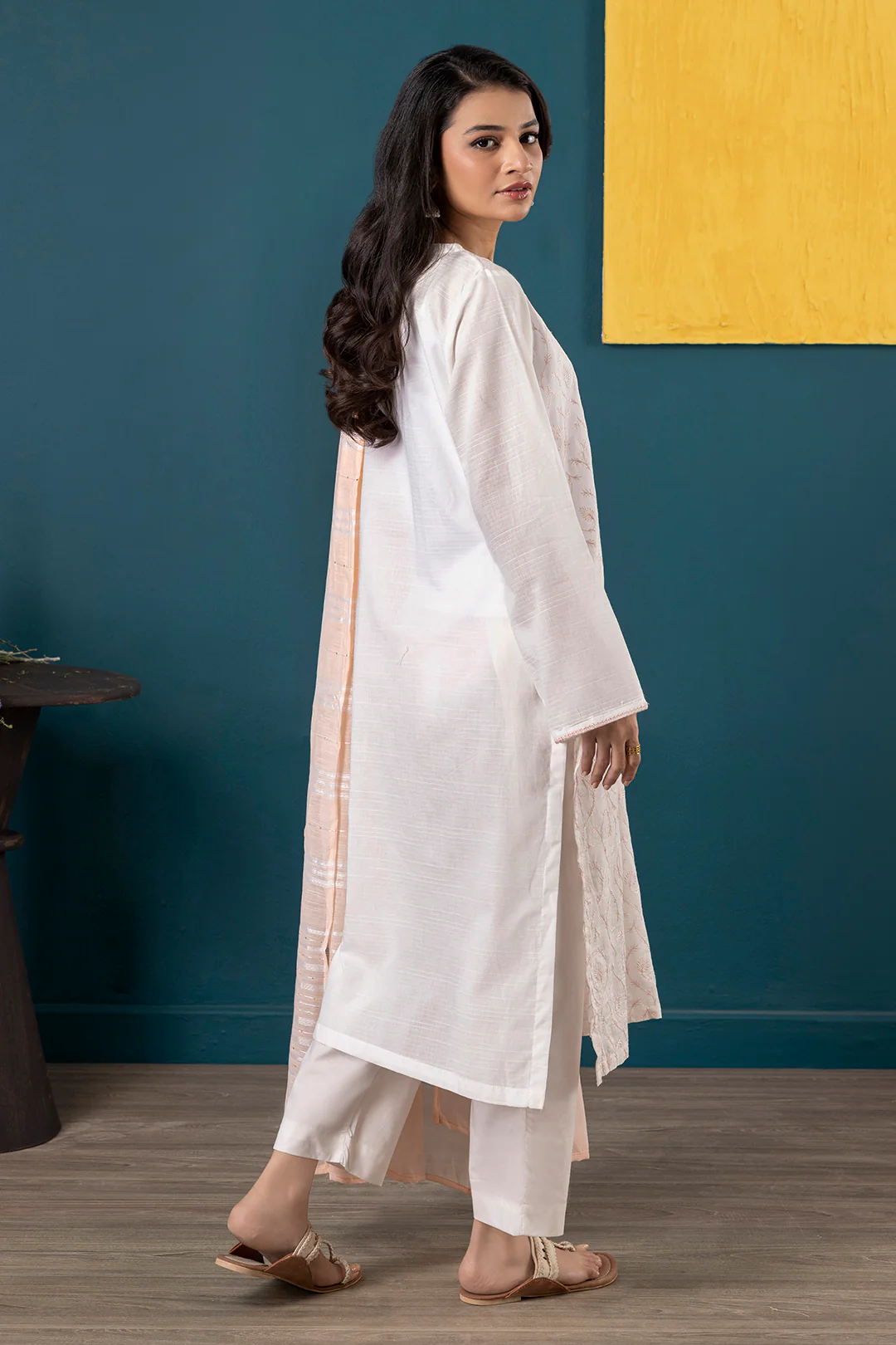 Embroidered Kurta Dupatta Trouser - 1933 - Image 8