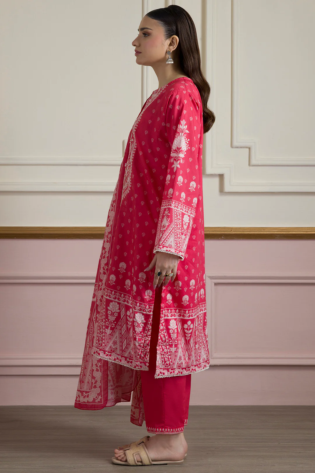 Embroidered Kurta Dupatta Trouser - 1934 - Image 8