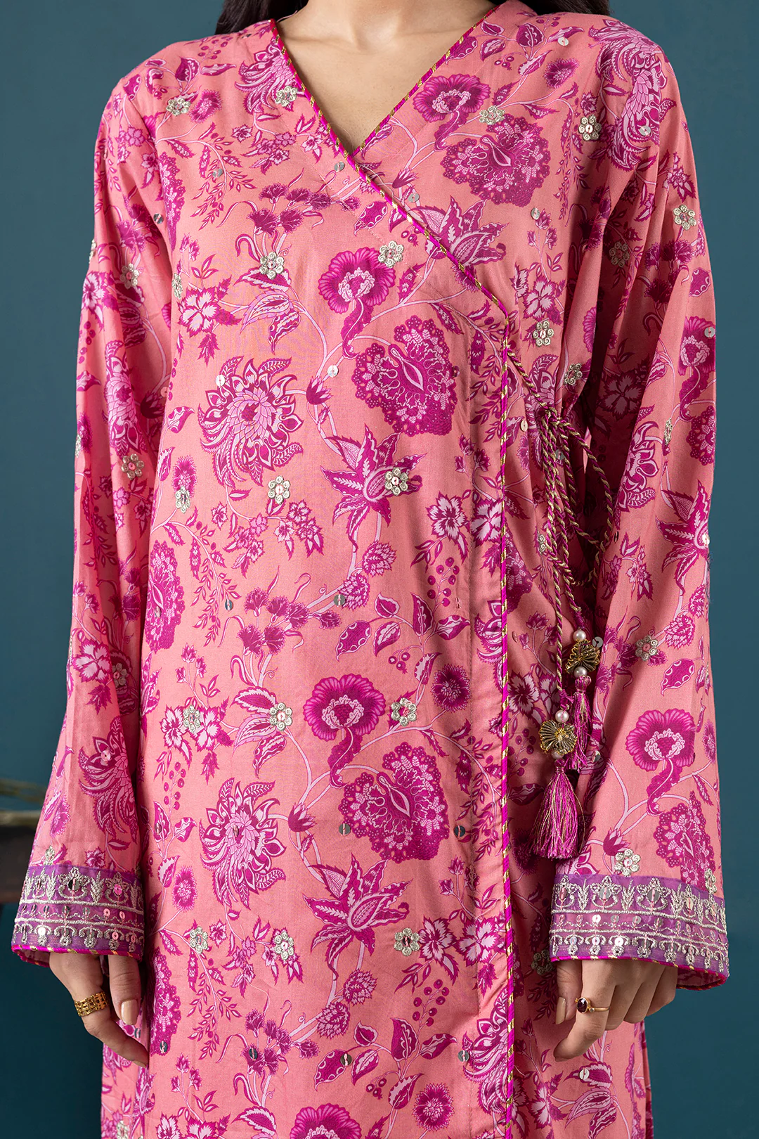 Embroidered Kurta Dupatta Trouser - 1936 - Image 7