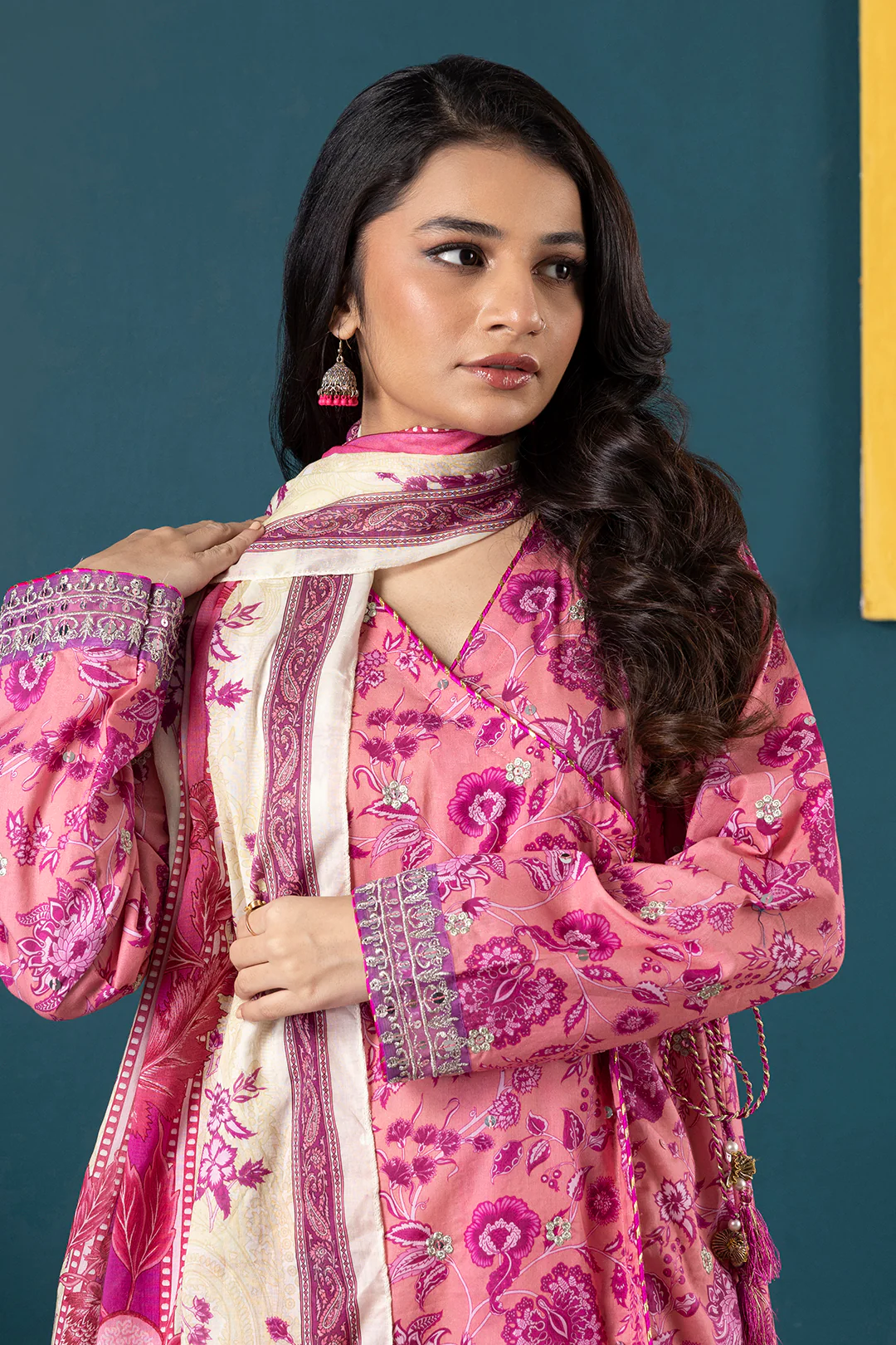 Embroidered Kurta Dupatta Trouser - 1936 - Image 8