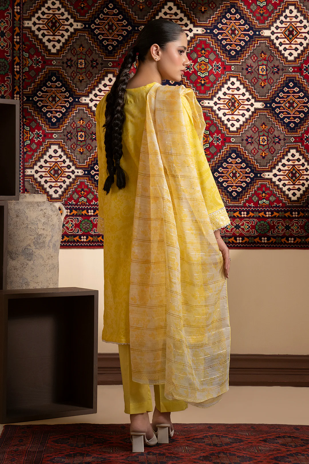 Embroidered Kurta Dupatta Trouser - 1939 - Image 7