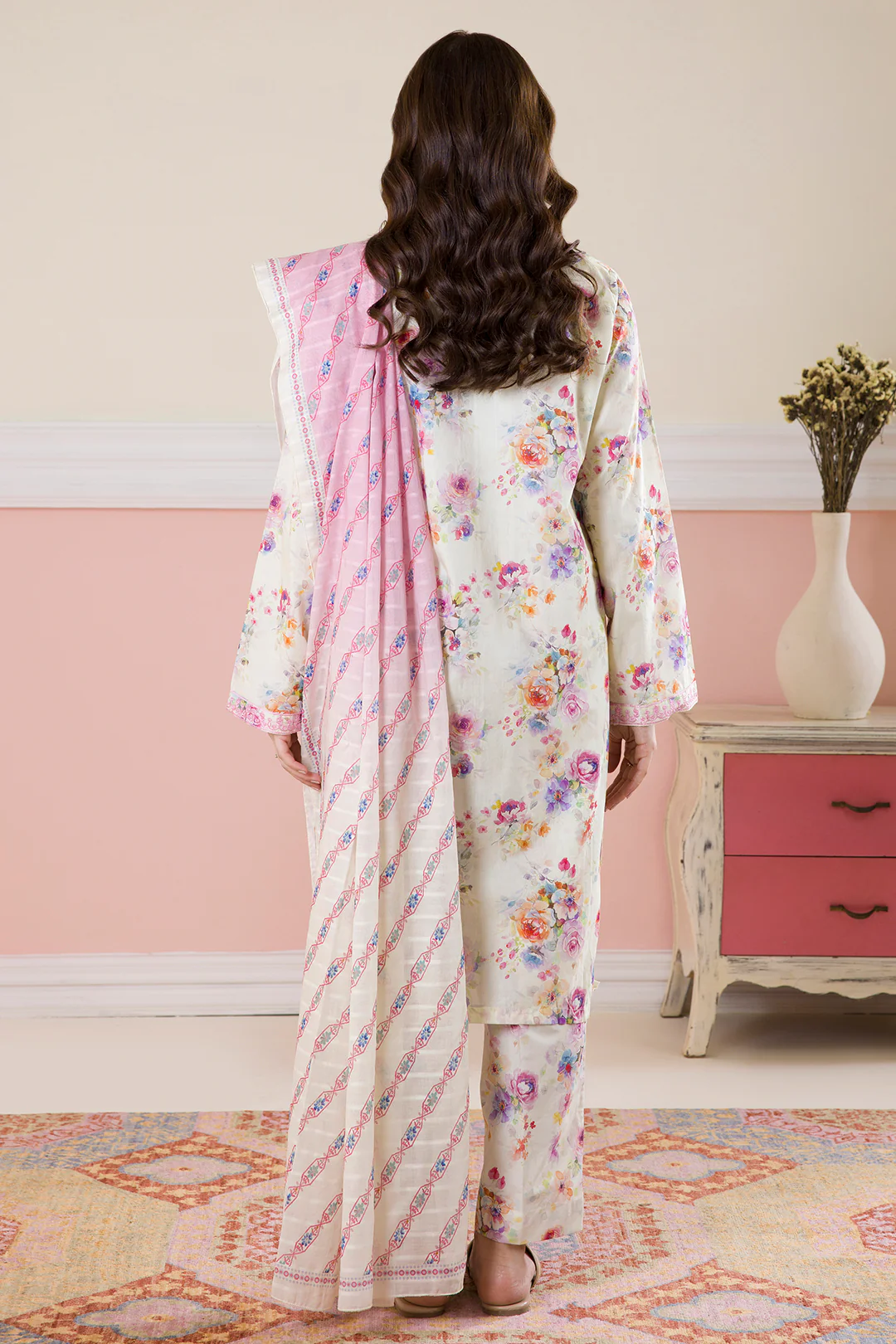 Embroidered Kurta Dupatta Trouser - 1988 - Image 7