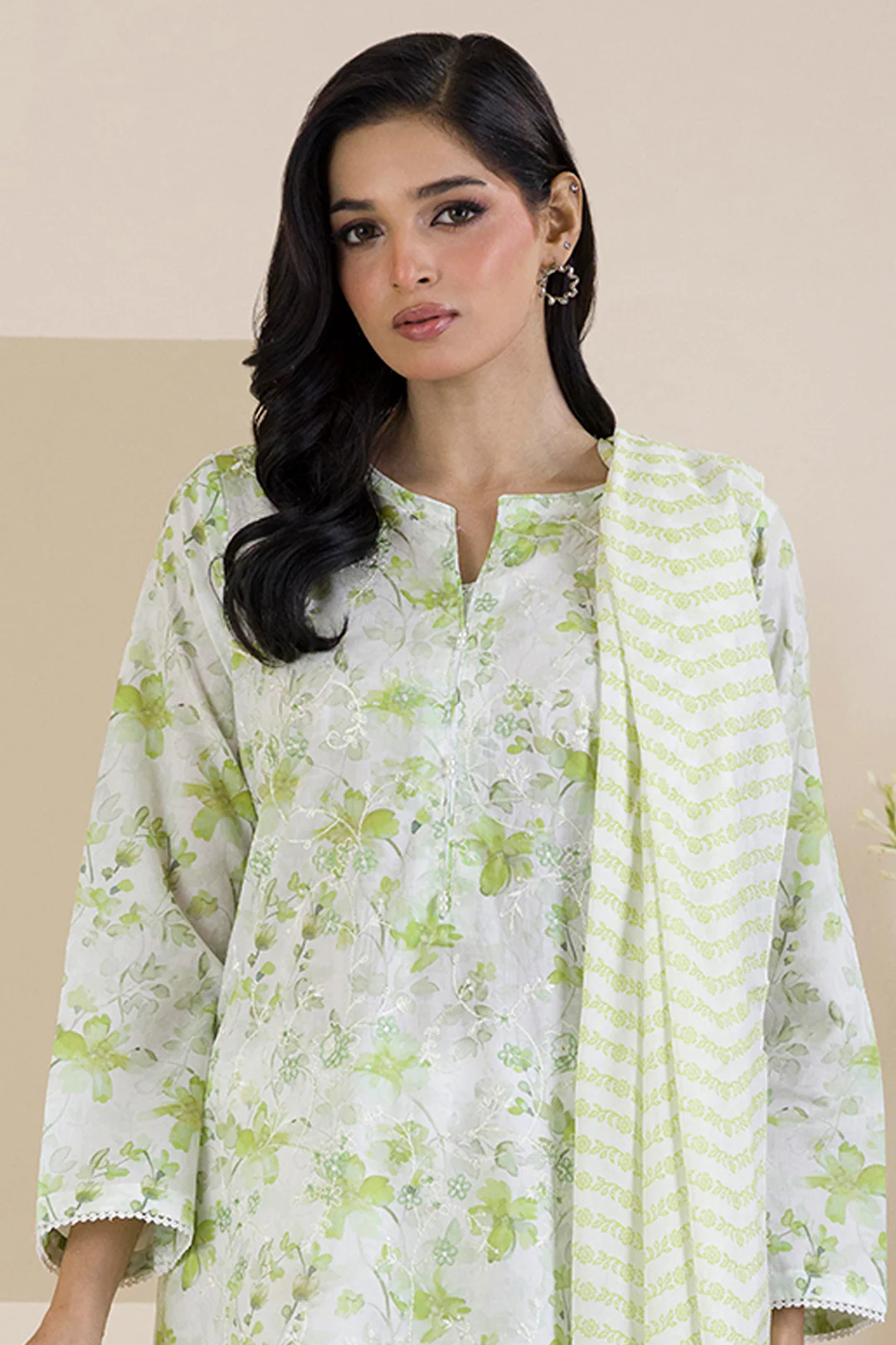 Embroidered Kurta Dupatta Trouser - 1990 - Image 2
