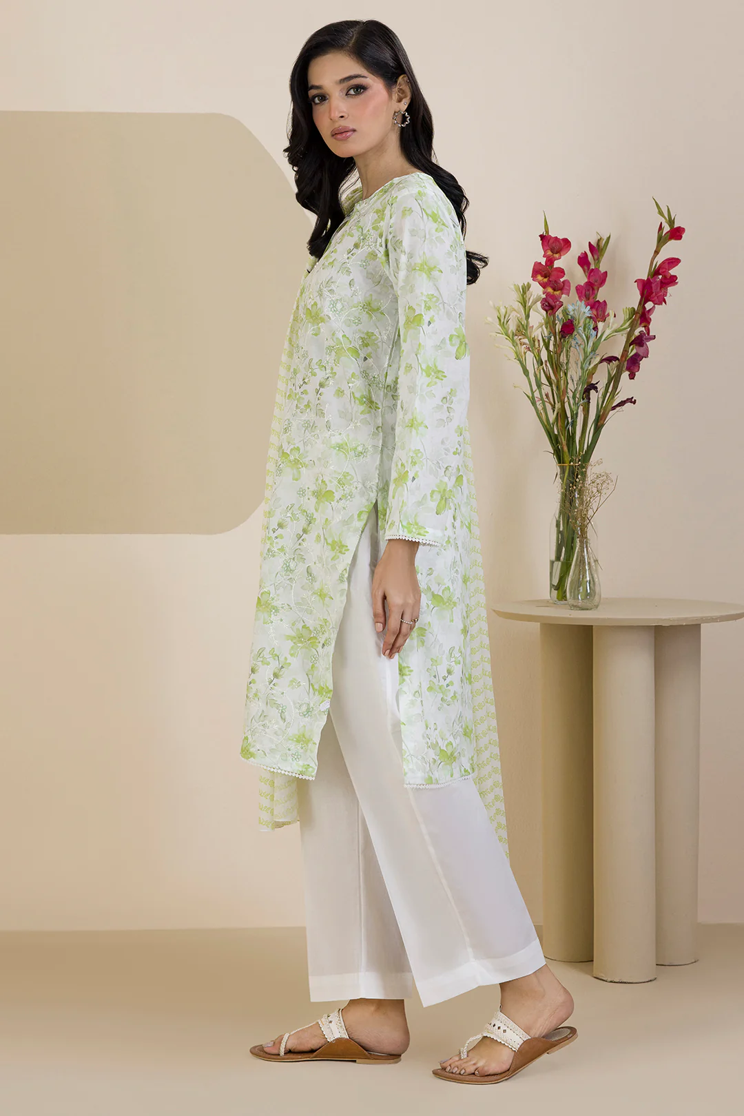 Embroidered Kurta Dupatta Trouser - 1990 - Image 3