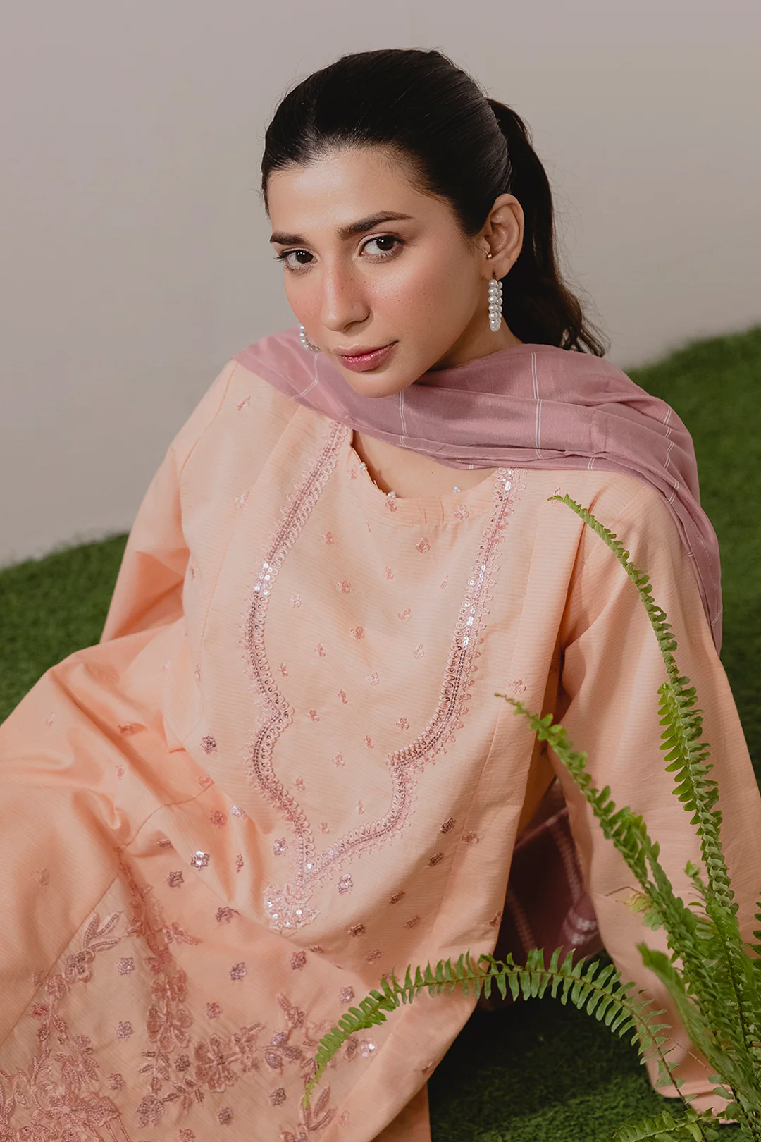 Embroidered Kurta Dupatta Trouser - 1991 - Image 2