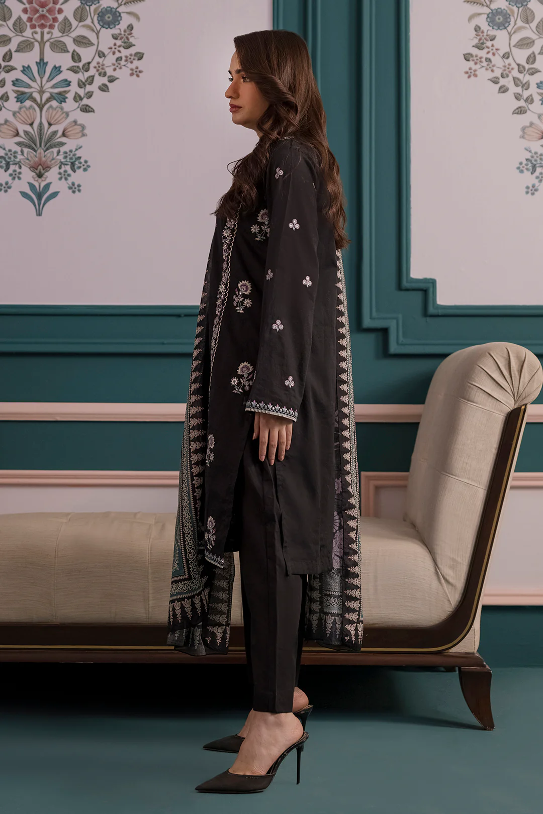 Embroidered Kurta Dupatta Trouser - 2023 - Image 7