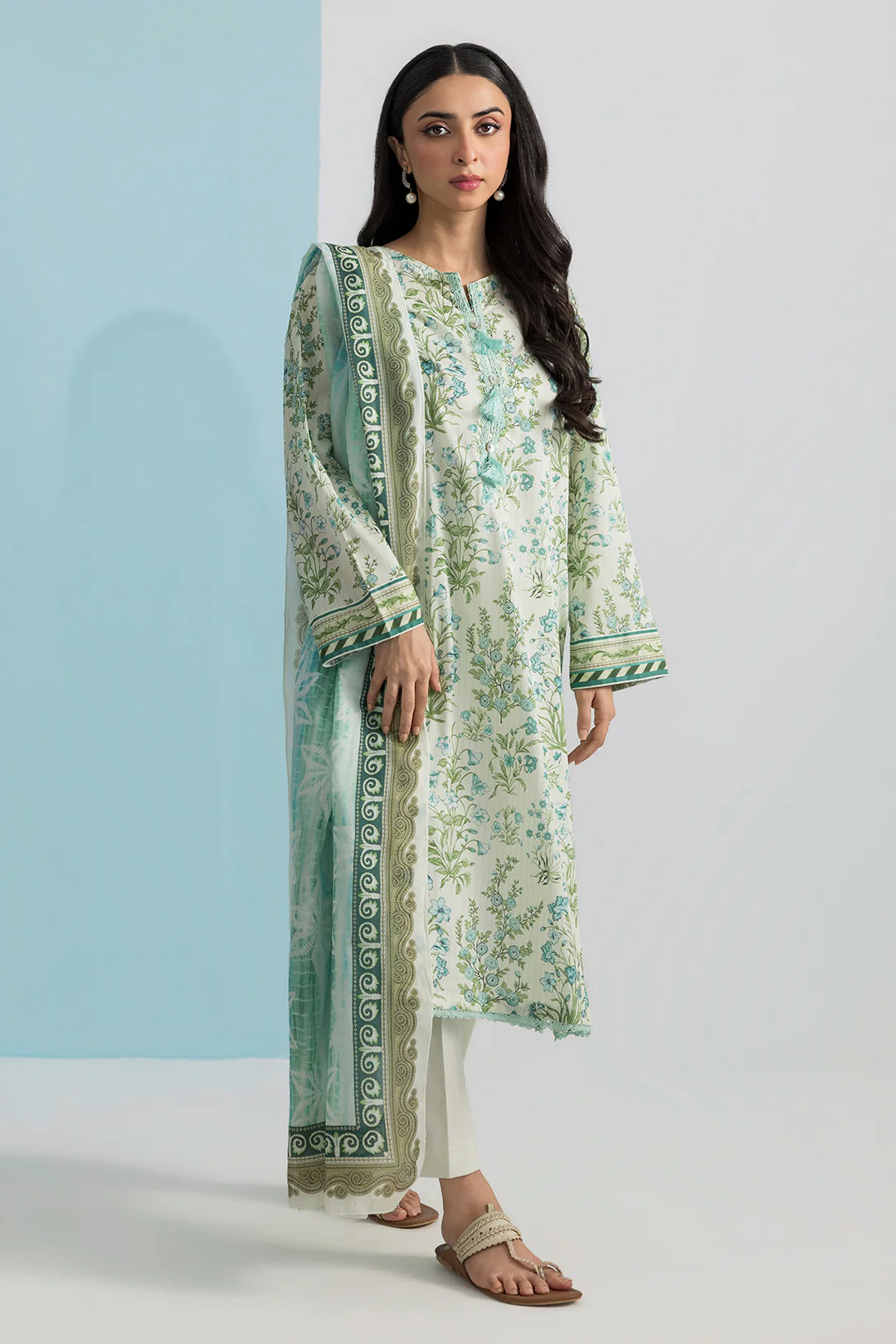 Kurta Dupatta Trouser - 2055 - Image 4