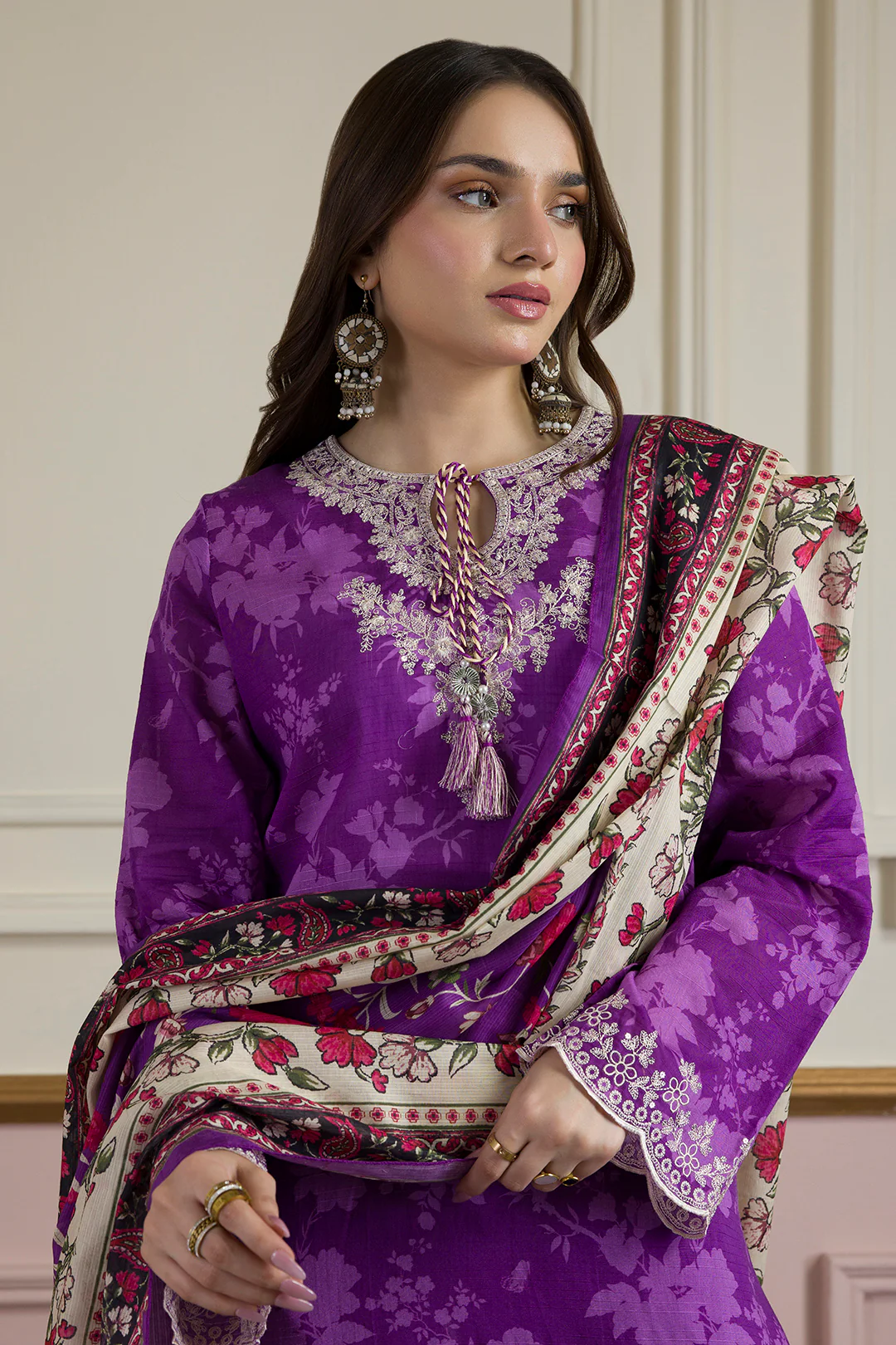 Embroidered Kurta Dupatta Trouser - 2059 - Image 6