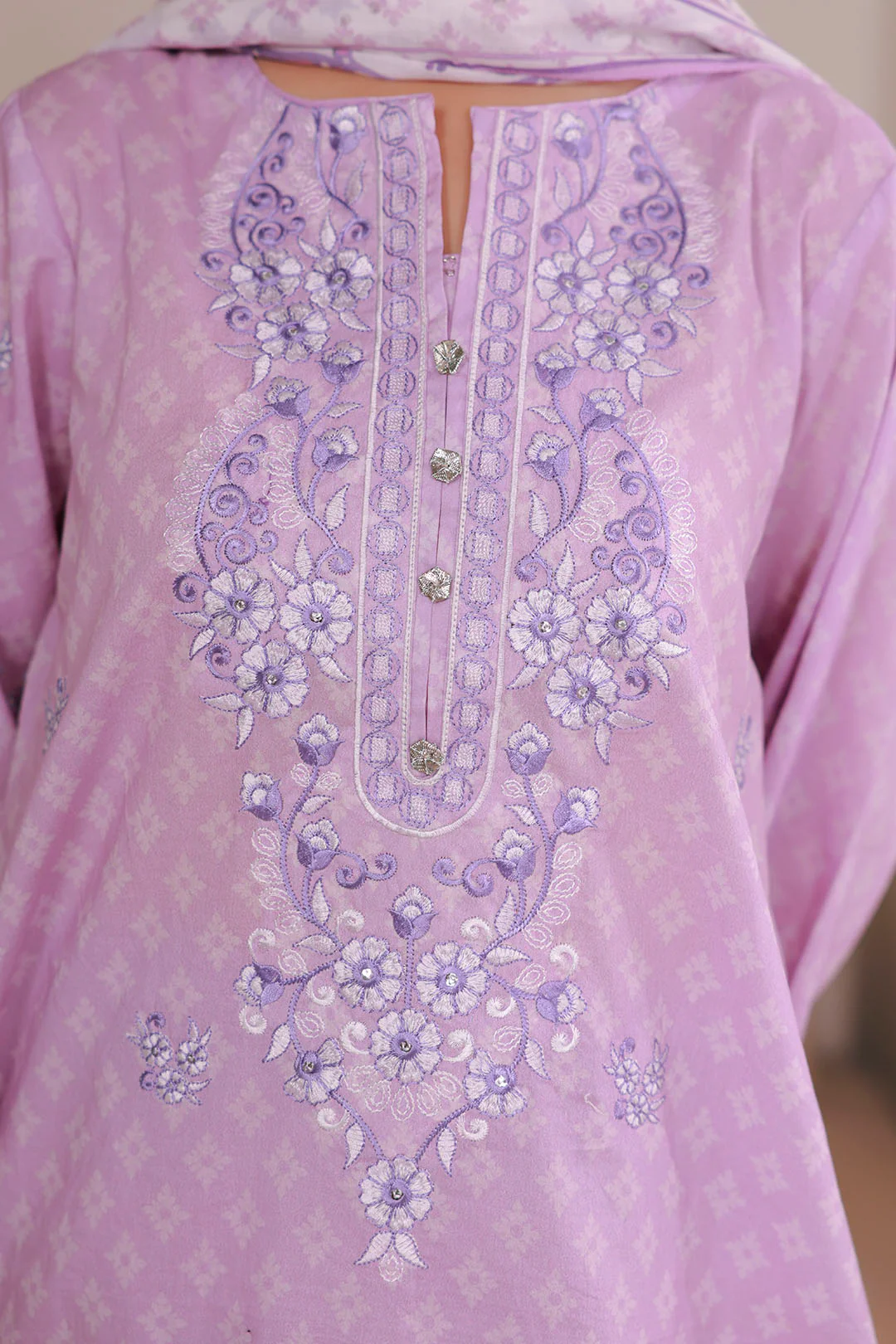 Embroidered Kurta Dupatta Trouser - 2139 - Image 3