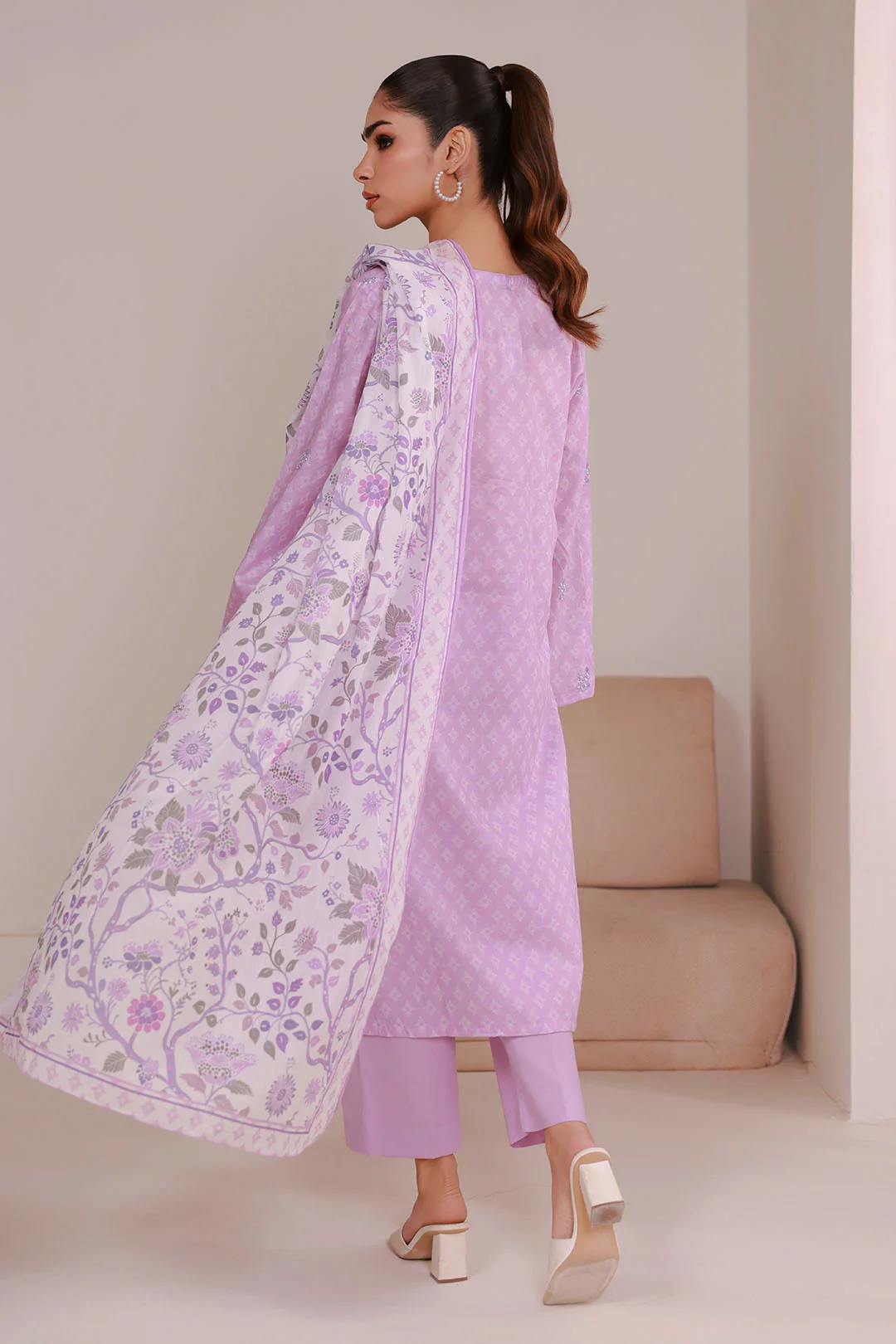 Embroidered Kurta Dupatta Trouser - 2139 - Image 7
